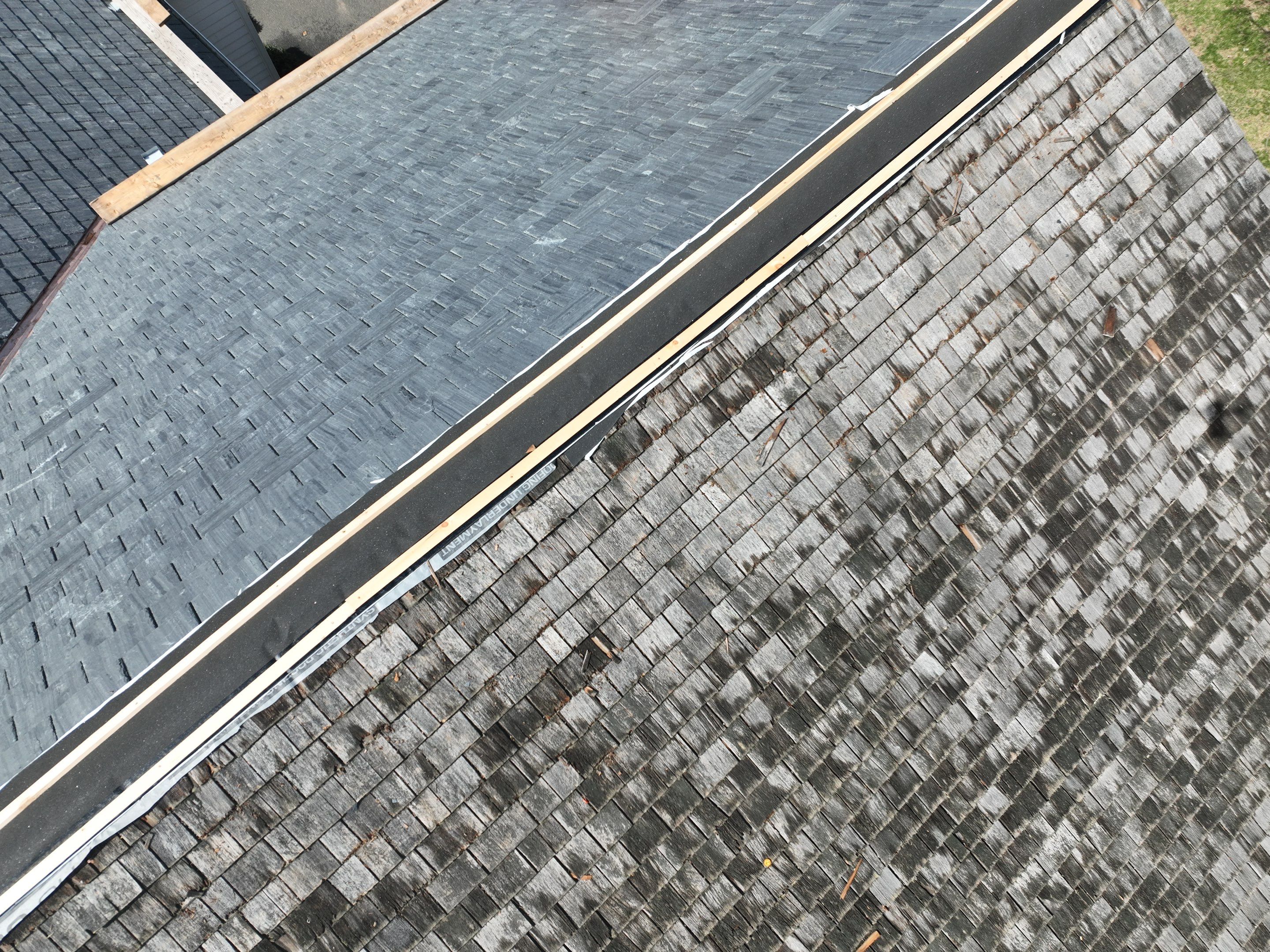 Residential Roofing Installation using Vermont Slate by A Plus Exterior