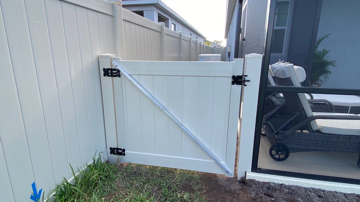Bradenton, FL  6 ft. Tall Tan Vinyl Privacy Fence by Asap fence and gates, LLC