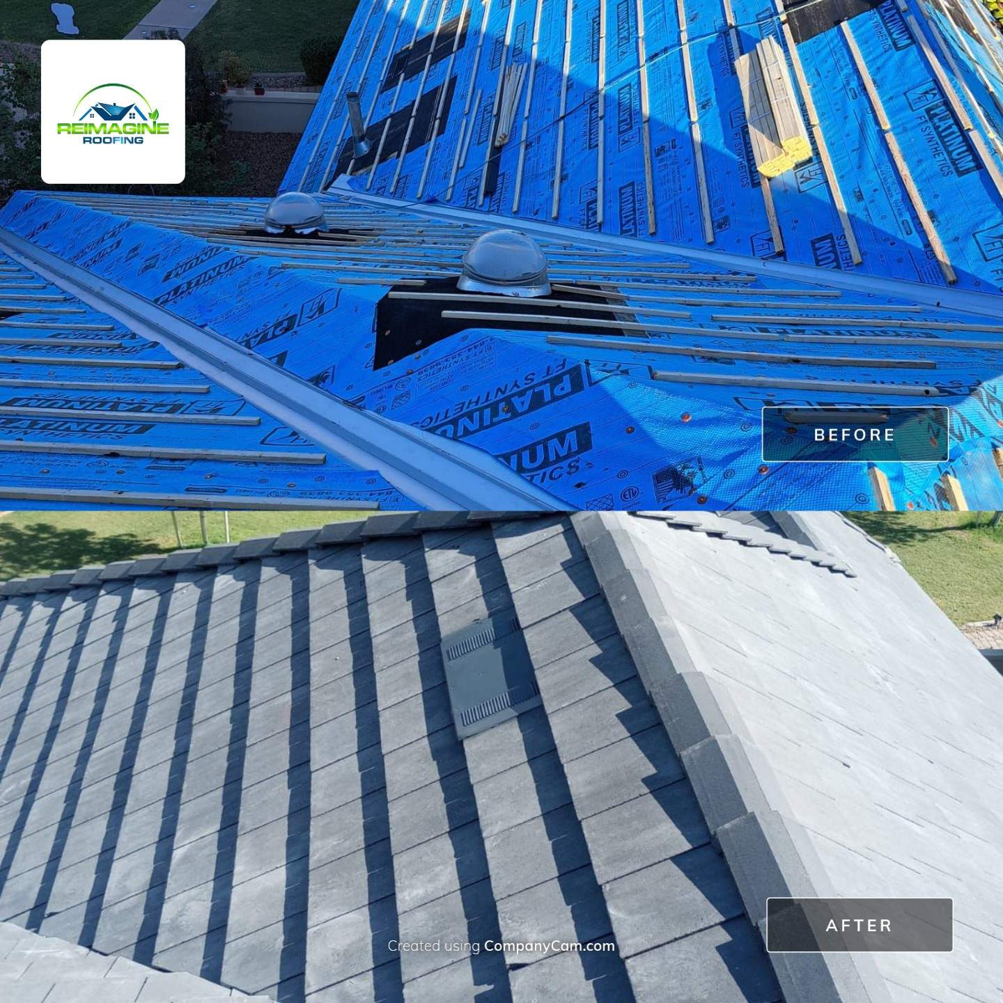 Gray Tile by Reimagine Roofing