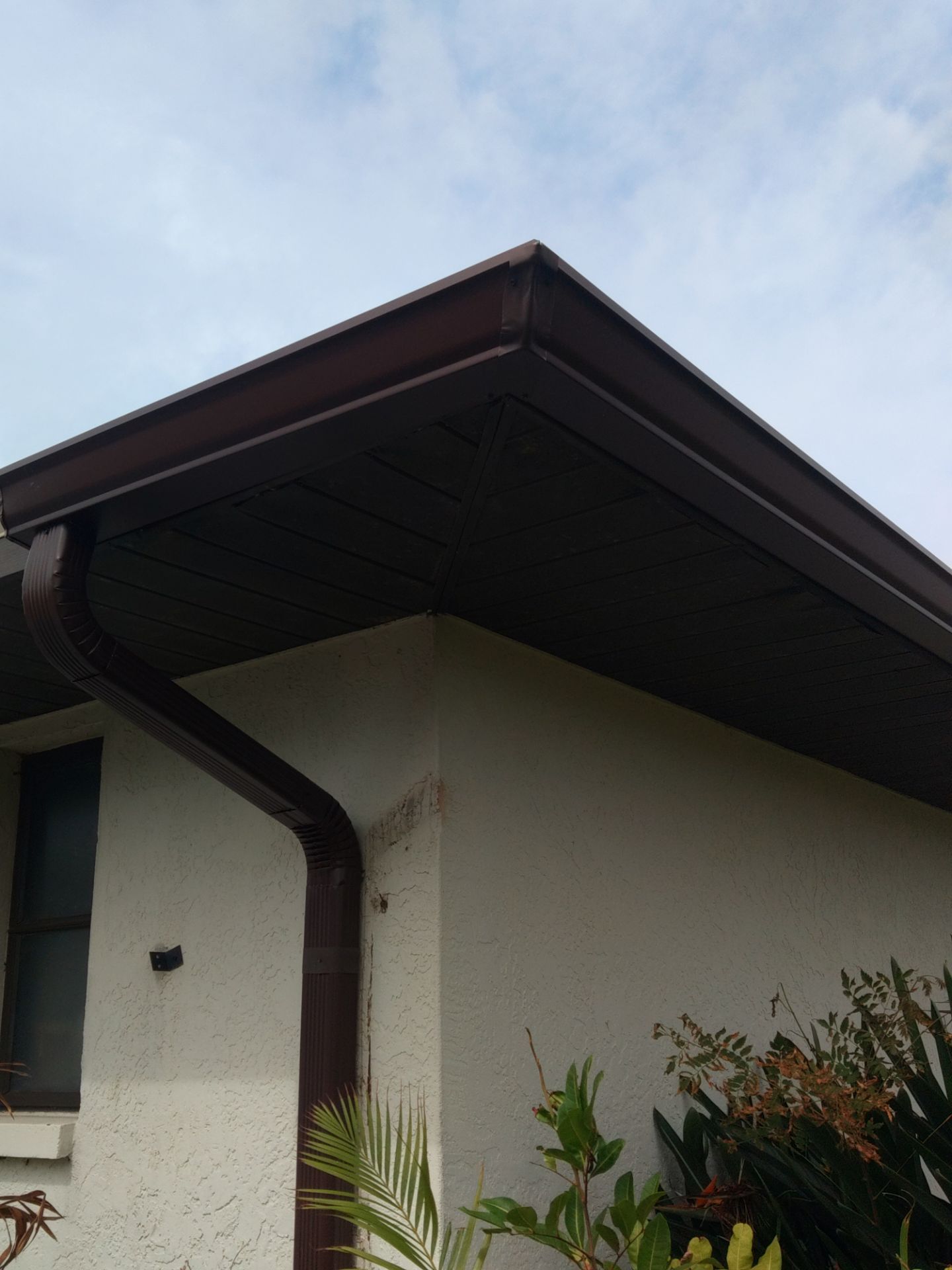 Brown Gutters in Cape Coral FL by Gutter Professors