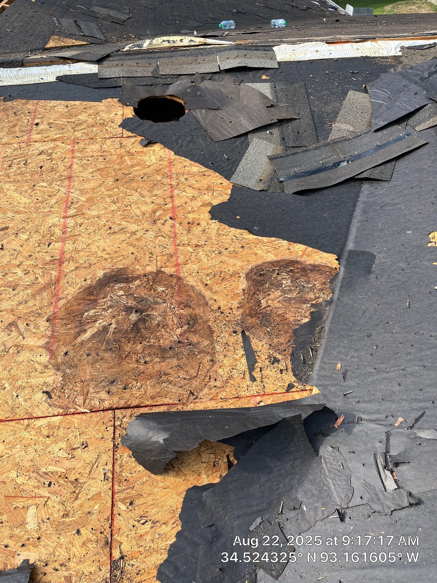 GAF Timberline HDZ Roof Replacement and Decking Repair in Hot Springs by Temple Roofing and Exteriors