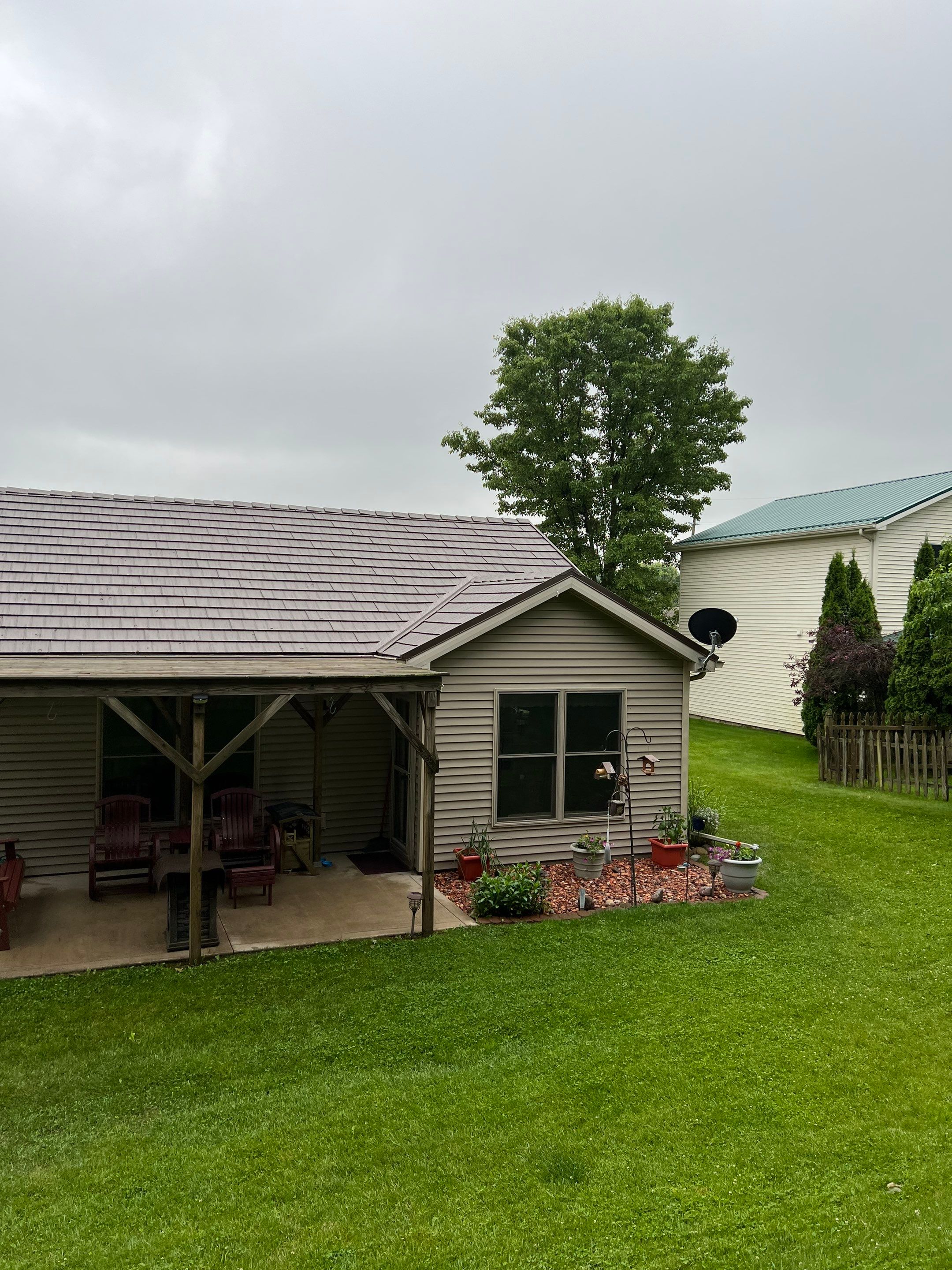 Burnished Slate Metal Shake Roof for Retired Homeowners in Angola, Indiana by 4Ever Metal Roofing