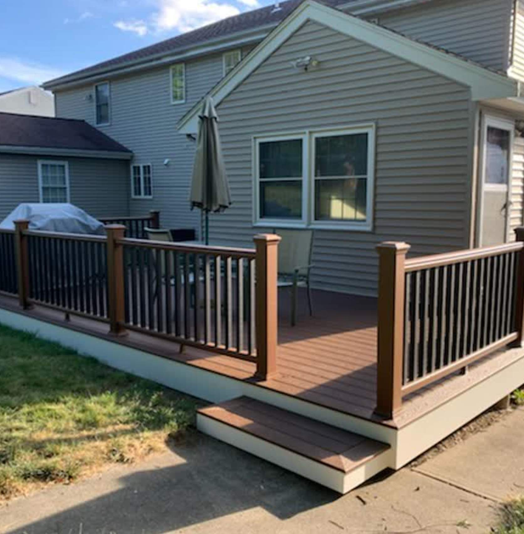 Deck refacing using Trex Decking by UBrothers Construction