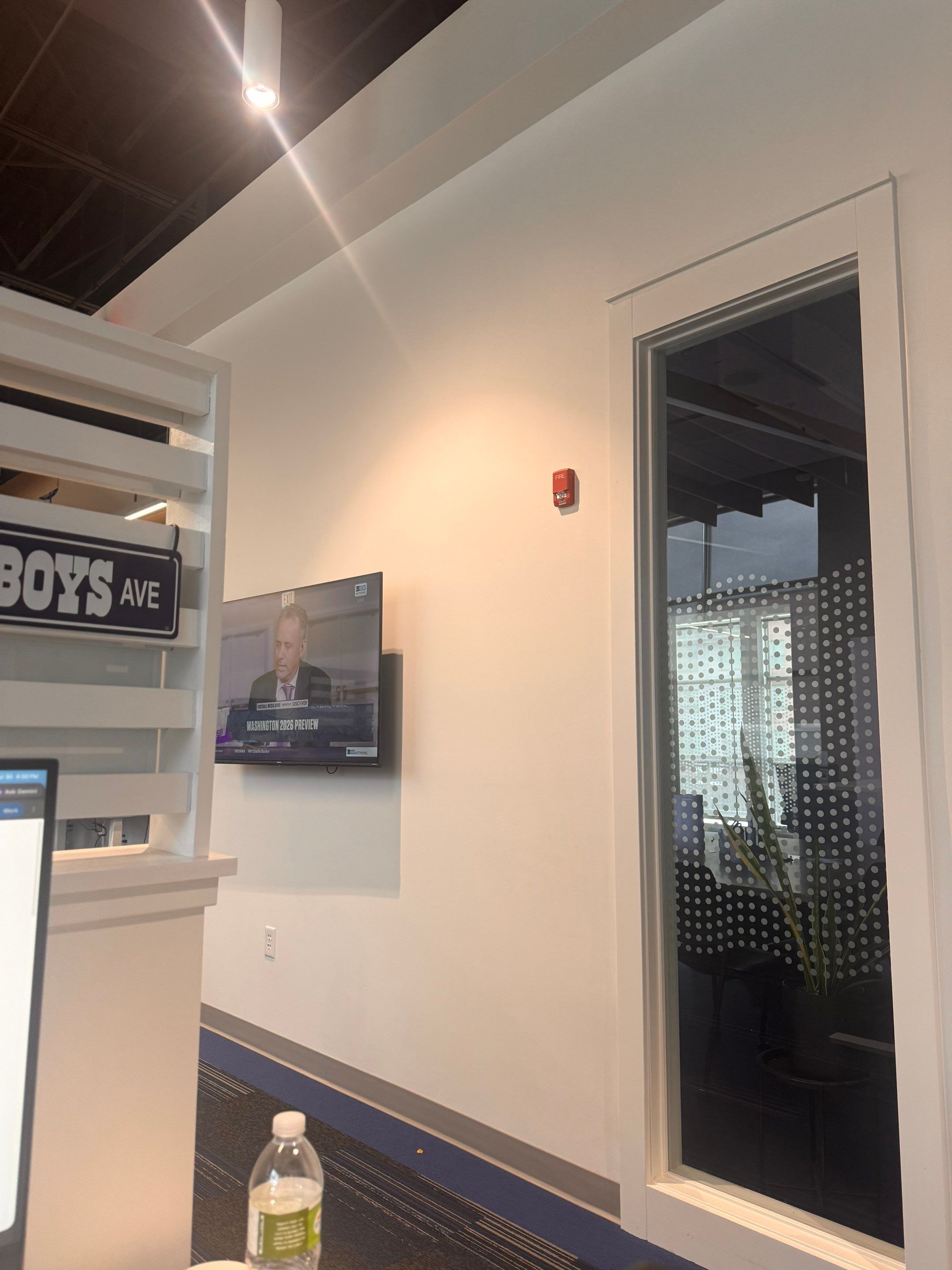 Commercial Office Interior Upgrades with Privacy Film and TV Mounting by CompanyCam Sales Demo