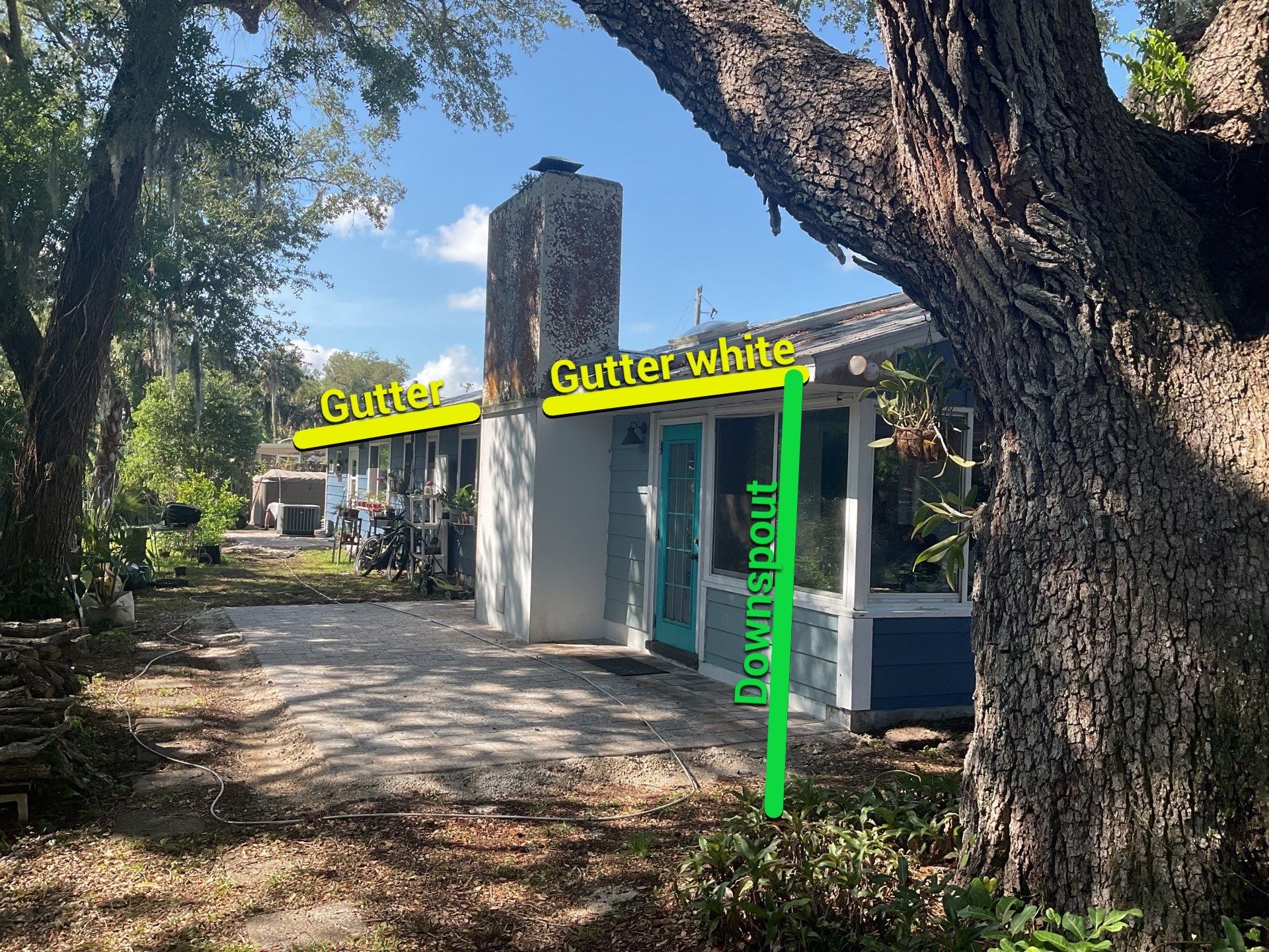 White 6-Inch Gutters and Leaf Guard Installation in Fort Myers FL by Gutter Professors