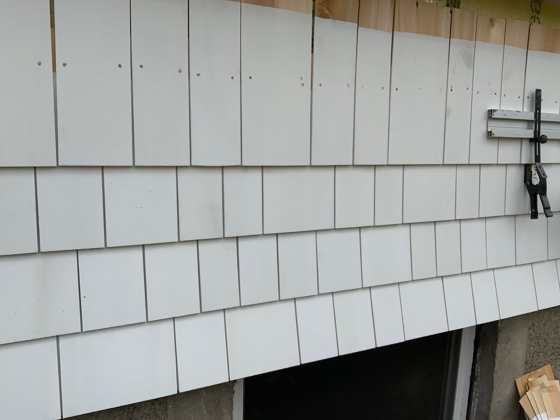 White cedar shingles and windows in Wayland, MA by UBrothers Construction