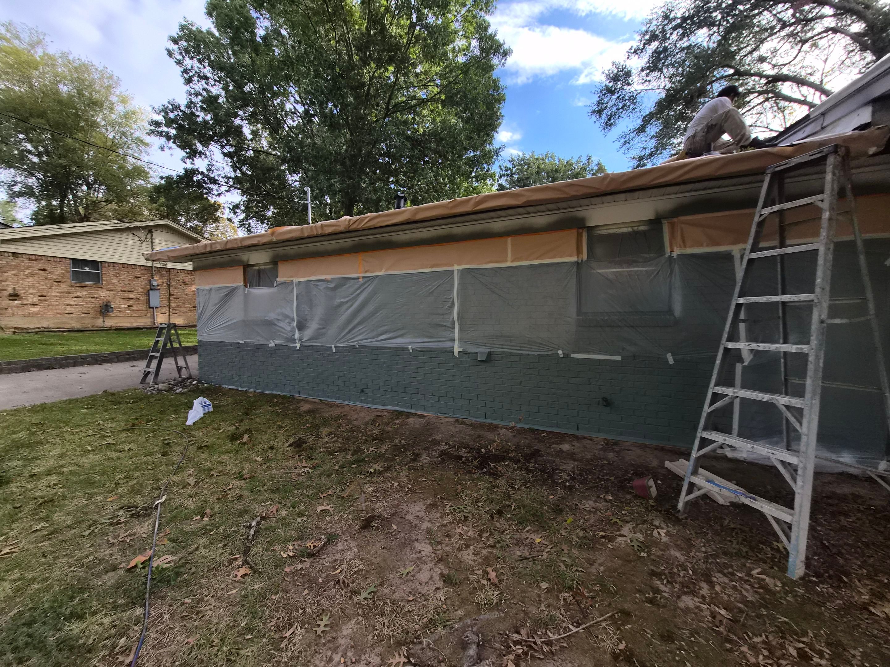 From Basic Brick to Bold Sage Green in Tyler, TX! Quality Coats Painting by Quality Coats Painting