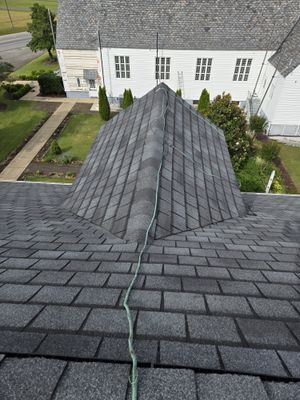 Church Roof Installation using GAF Slateline