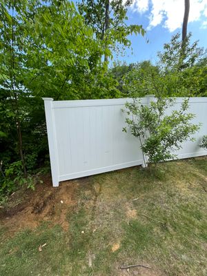 New Vinyl Privacy Fence in White