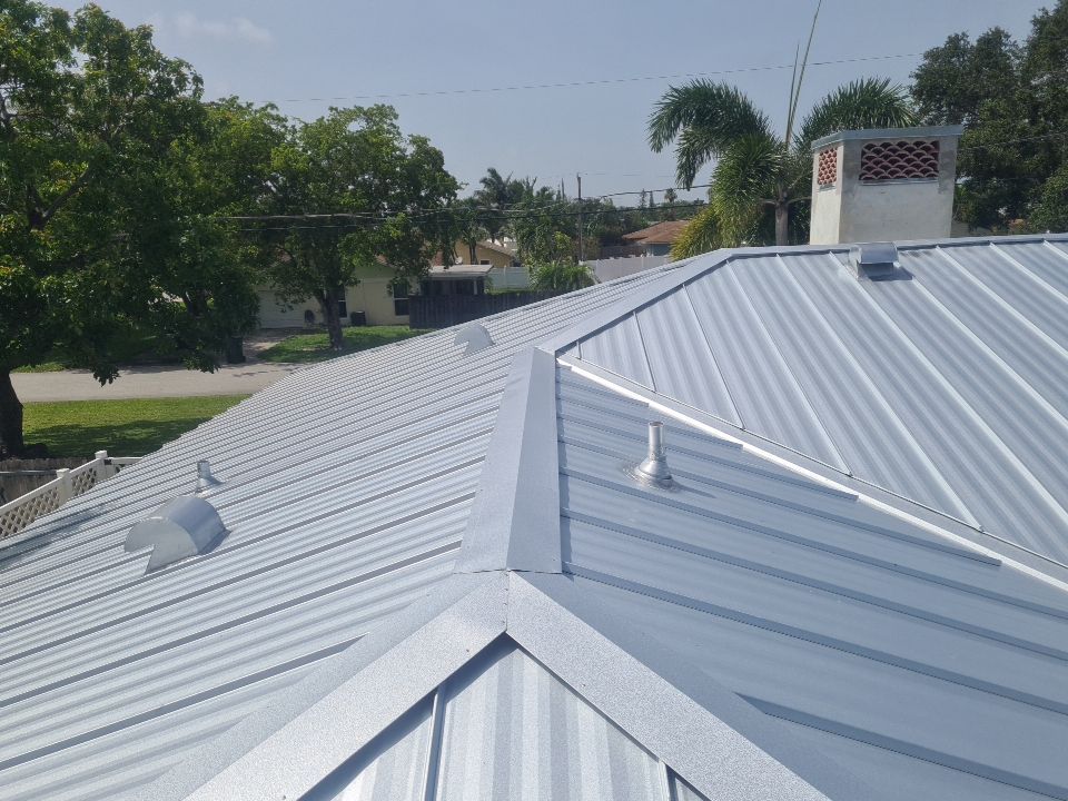 Residential Roofing Installation using 1" Nail strip metal roof by BLUES BROTHERS ROOFING