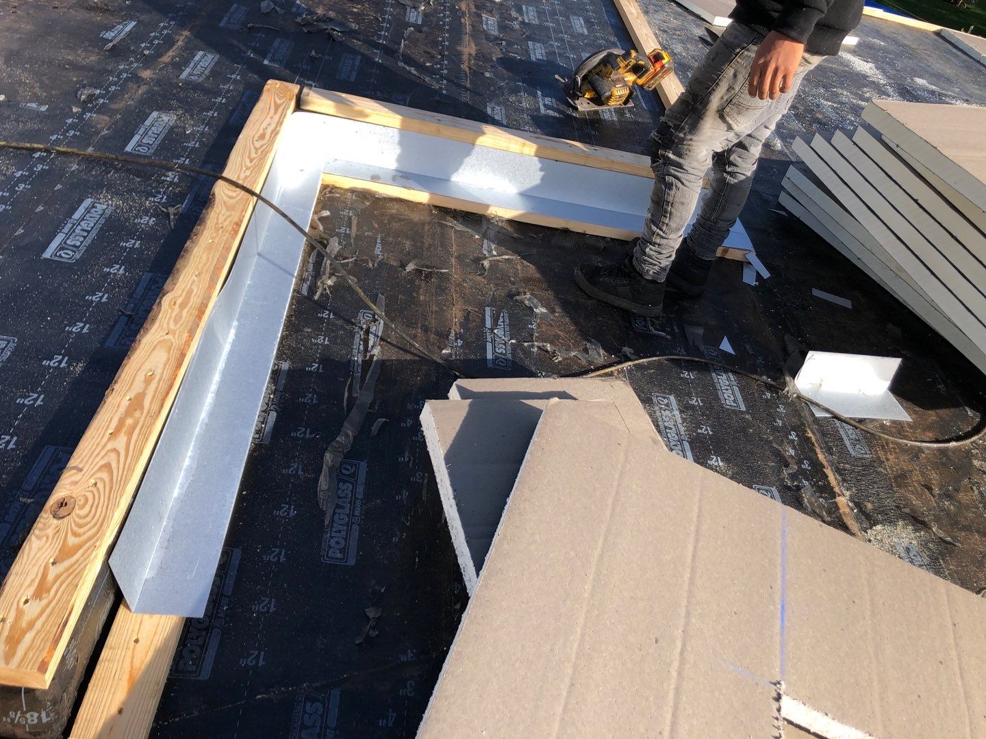 Residential Re-Roof using Polyglass Self-Adhered Flat Deck by First Due Roofing