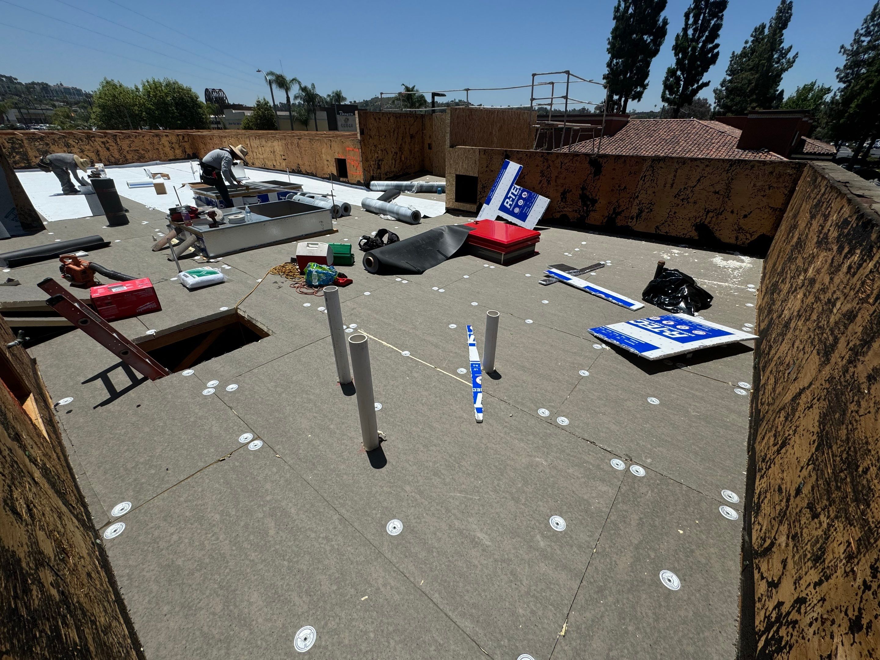 Escondido Commercial Single-Ply TPO Roof Replacement at Chipotle by Zenith Roofing Services