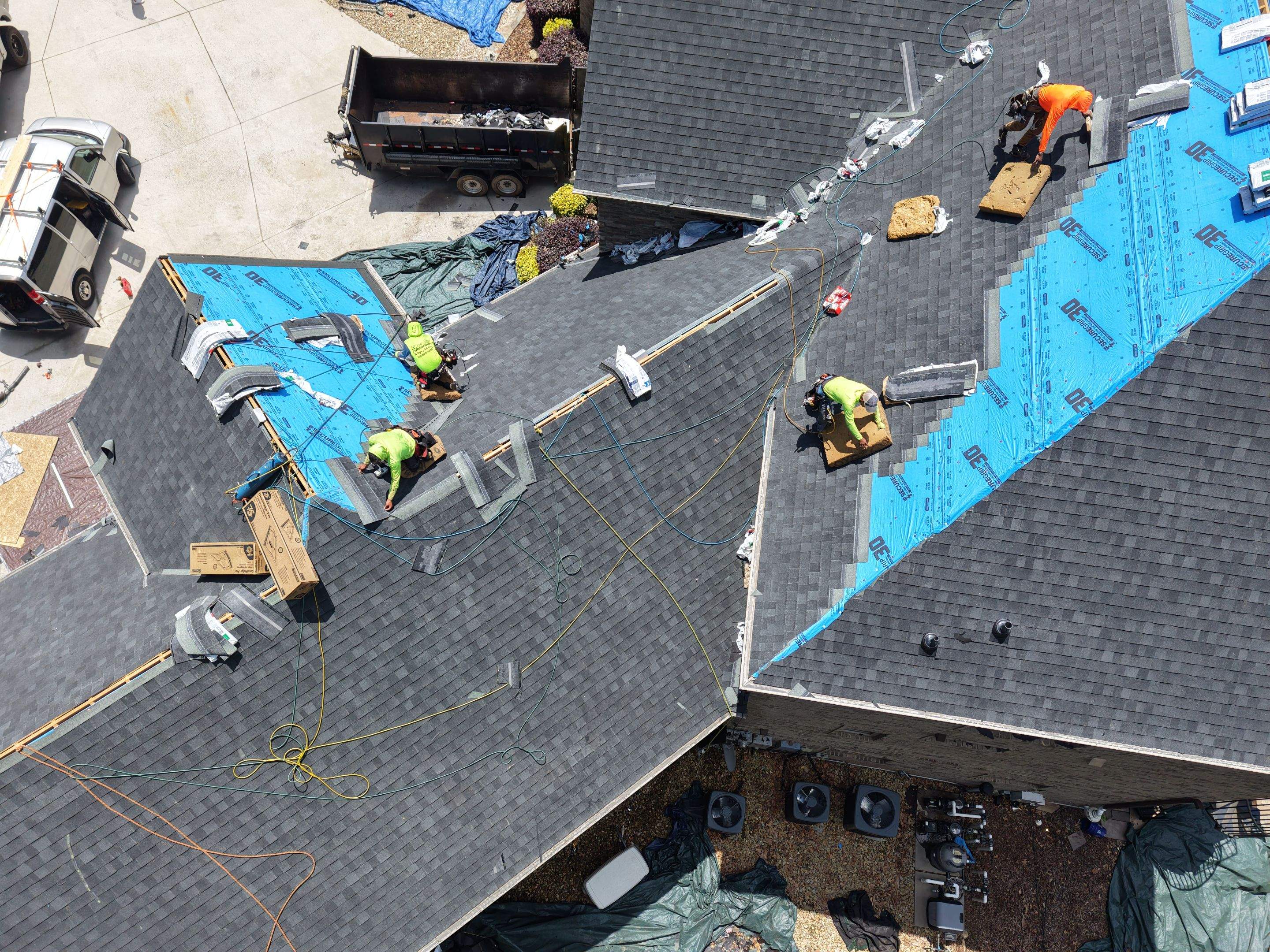 Residential Roofing Installation using TAMKO Titan XT Rustic Black by RISE Roofing & Restoration, LLC