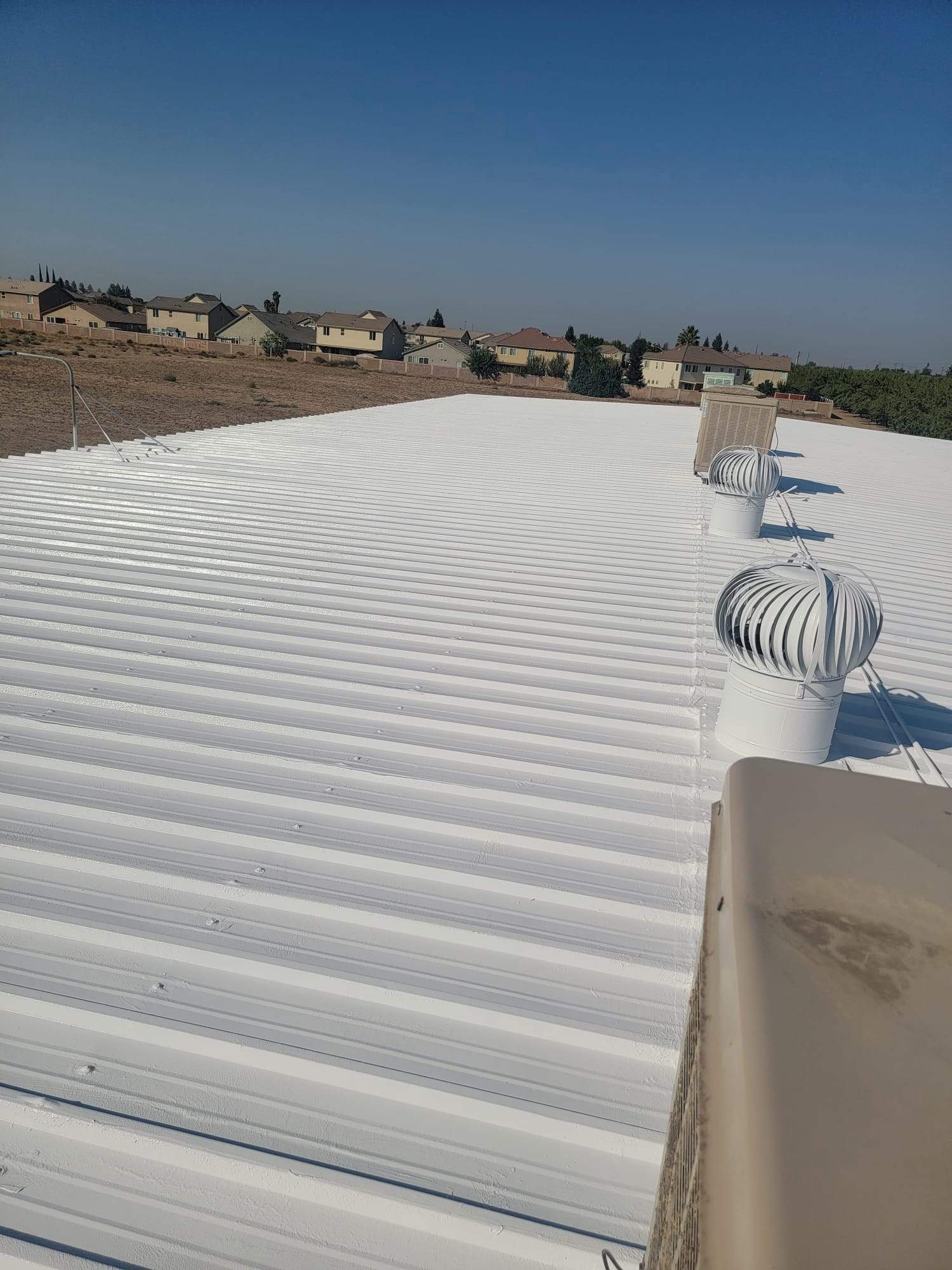 MR Roofing system using Conklin Benchmark/PUMA XL fabric and coating by Straight Edge Roofing Inc