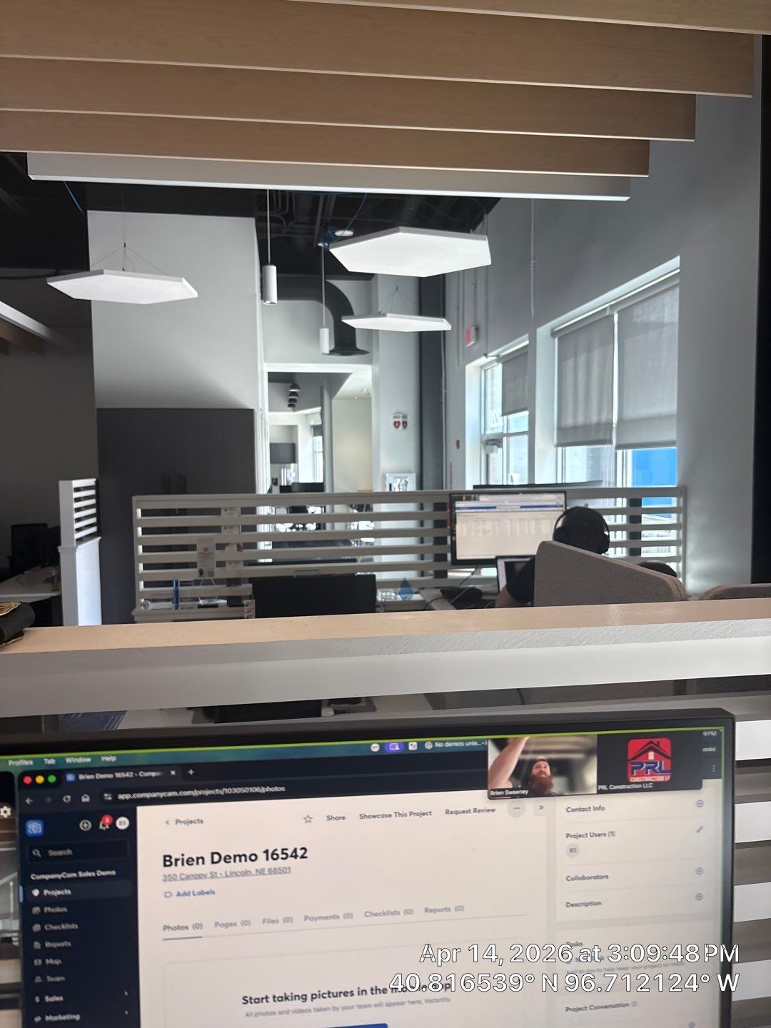 Modern Office Interior Fit-Out with Custom Partitions in Lincoln by CompanyCam Sales Demo