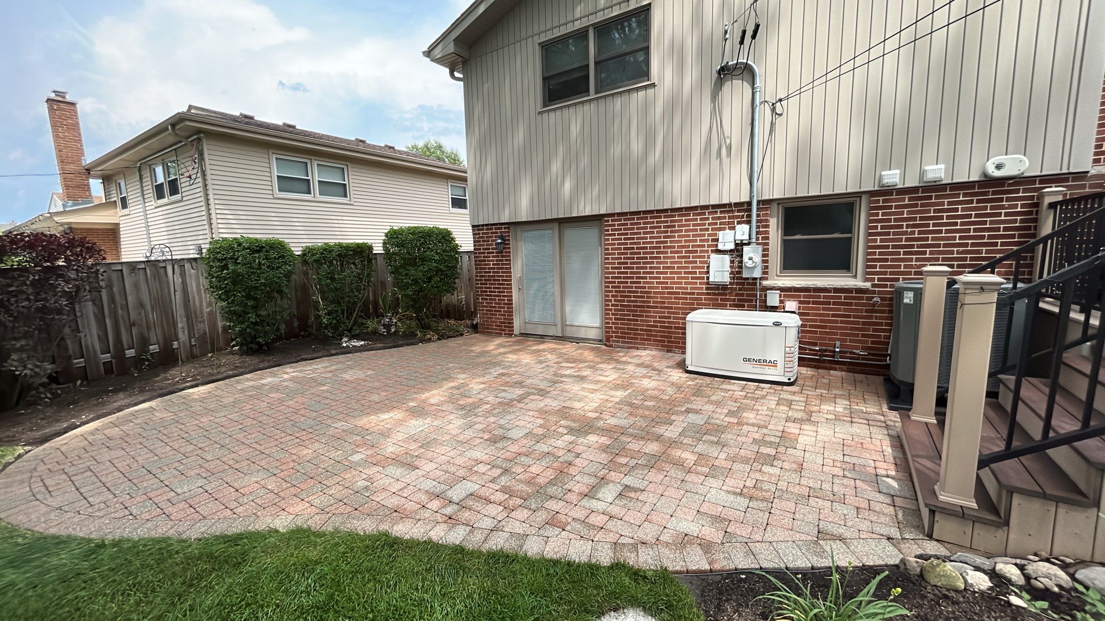 Brick paver clean, sand and seal. using Algaecide, soft wash soap by Northern Power Washing LLC.