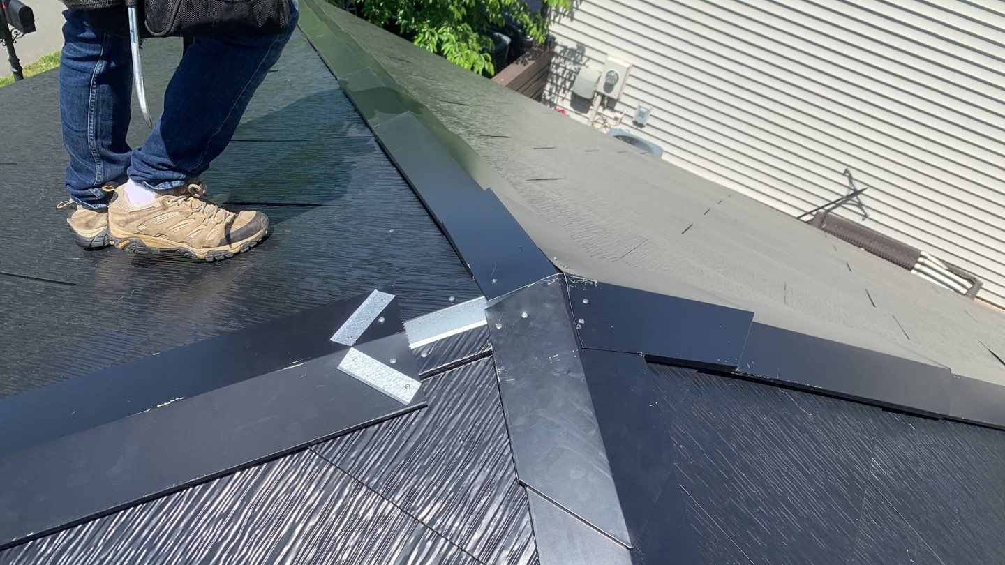 Tesla Solar Roof using Tesla Solar Roof V3 tiles by American Home Contractors