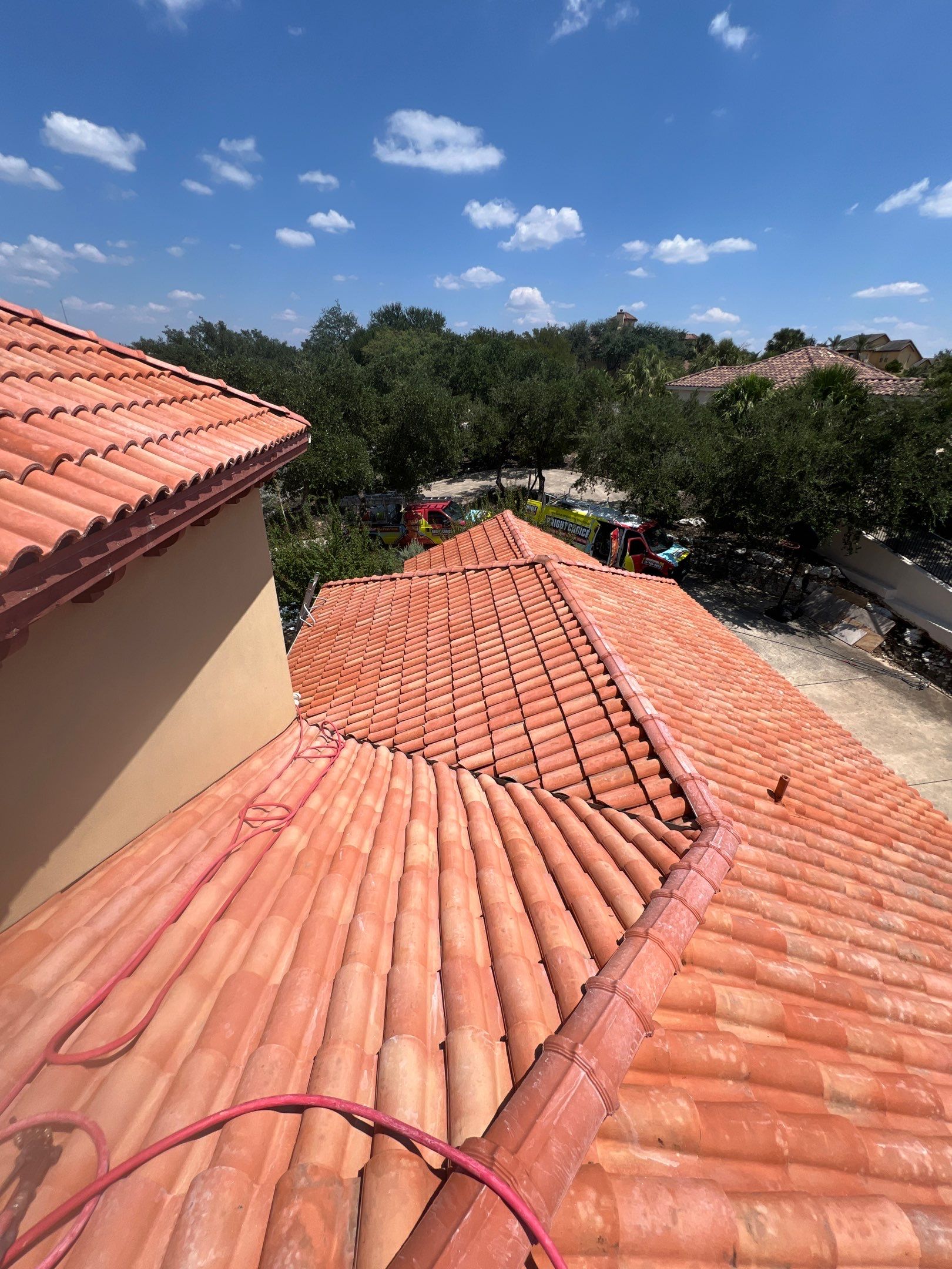 Tile Roof Wash Project in San Antonio by Bright Choice