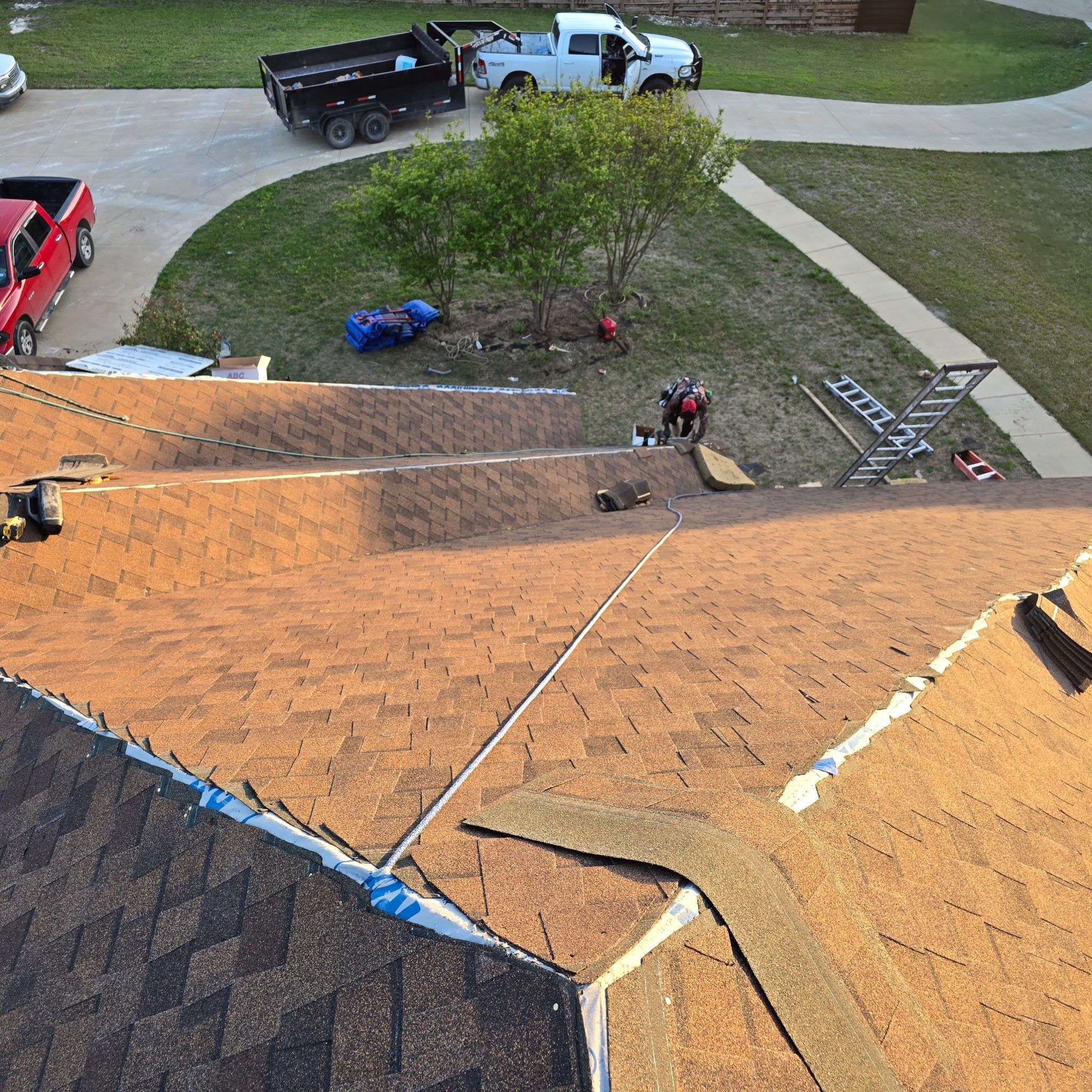 Residential Roofing Installation using CertainTeed Landmark ClimateFlex Shingles by Harvey Roofing & Construction