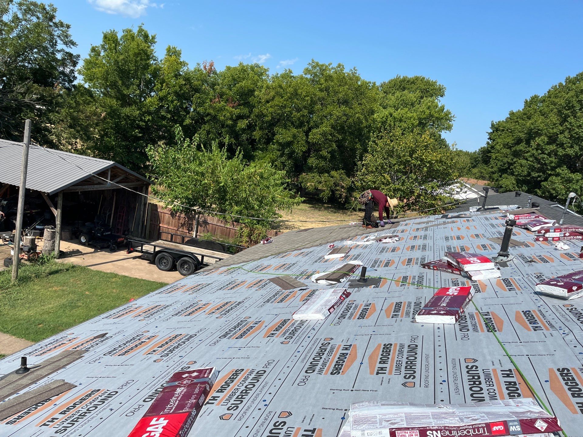 GAF Timberline Architectural Shingle Roof Replacement in Wynnewood by BANA Roofing and Solar Supply