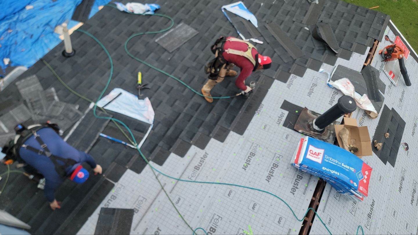 Roof and Solar Installation using GAF Timberline Solar HDZ by ExteriorPros
