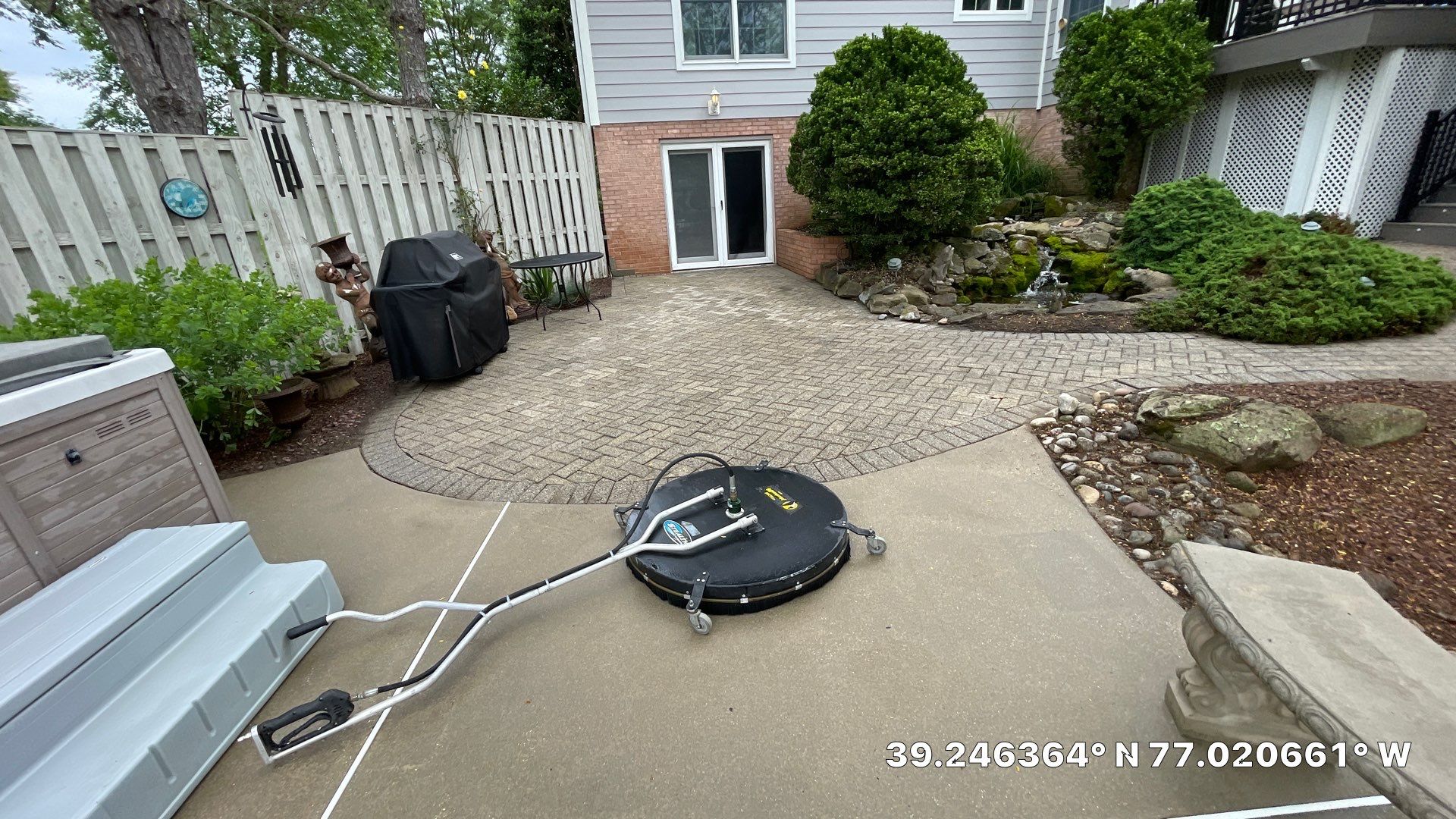 Concrete Pool Deck and Stone Paver Patio Cleaning in Glenelg by Baltimore Pressure Washers Inc.