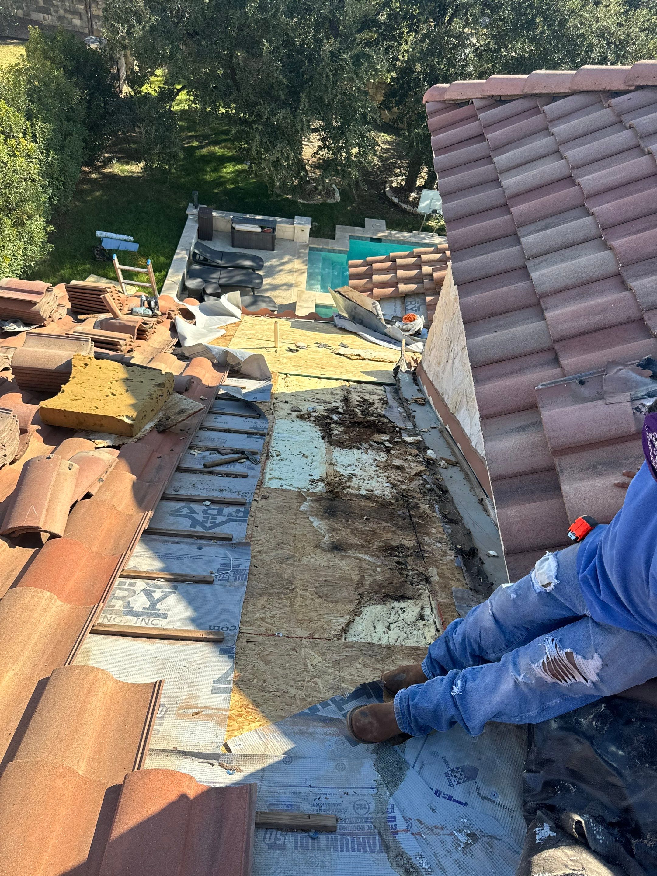 Tile Roof Repair  using Concrete S Tile by Premier Roofing and Contracting