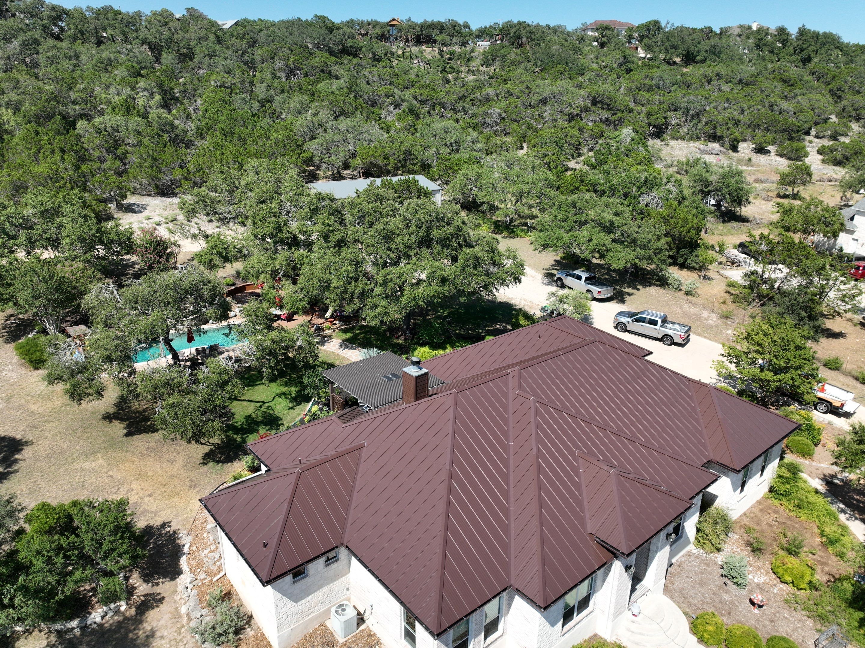 Residential Metal Roof Installation using McElroy Metal by Premier Roofing and Contracting