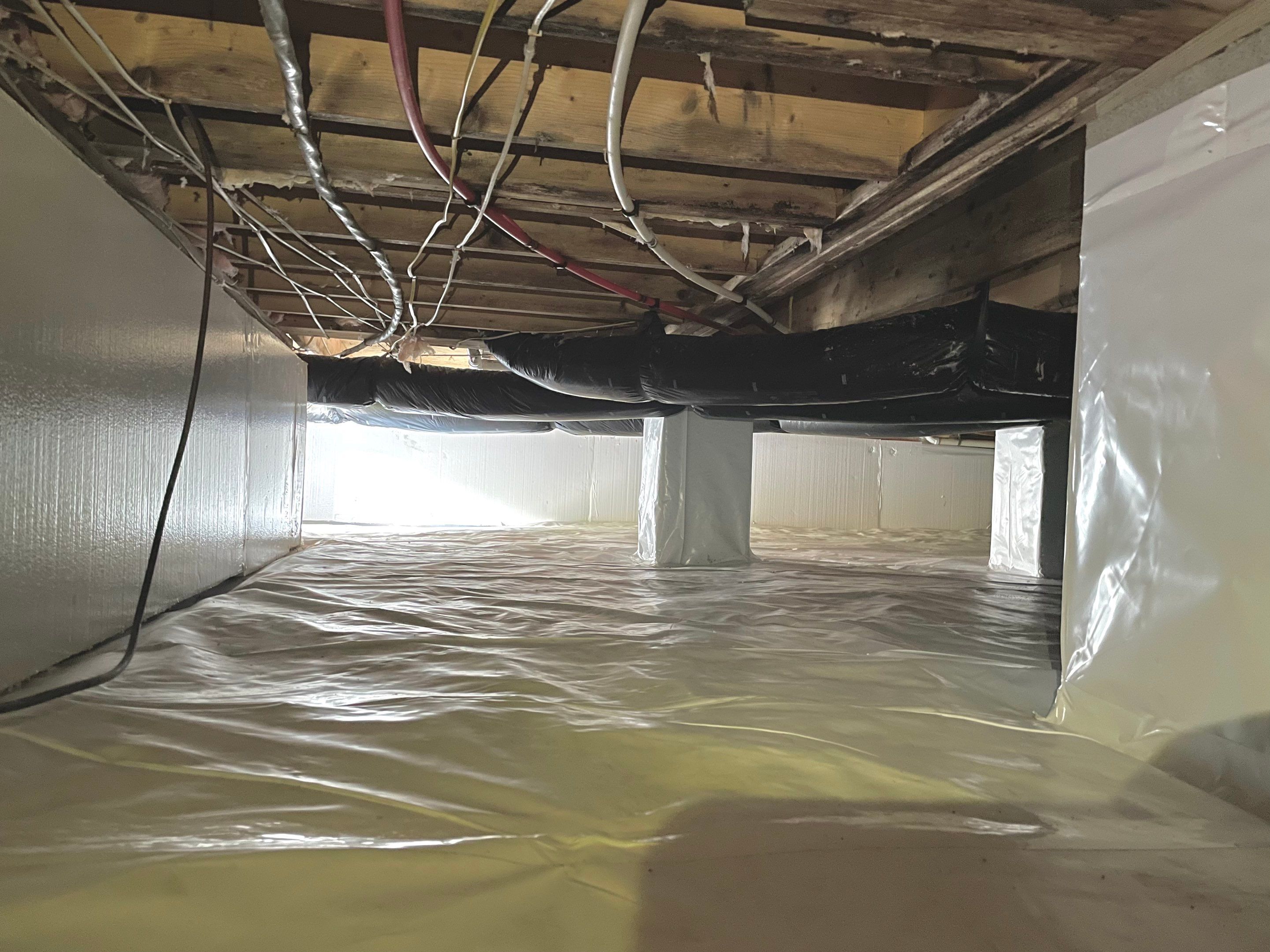 Premium Encapsulation with Bora-Foam using Bora-Foam Insulation by Impact Crawlspace