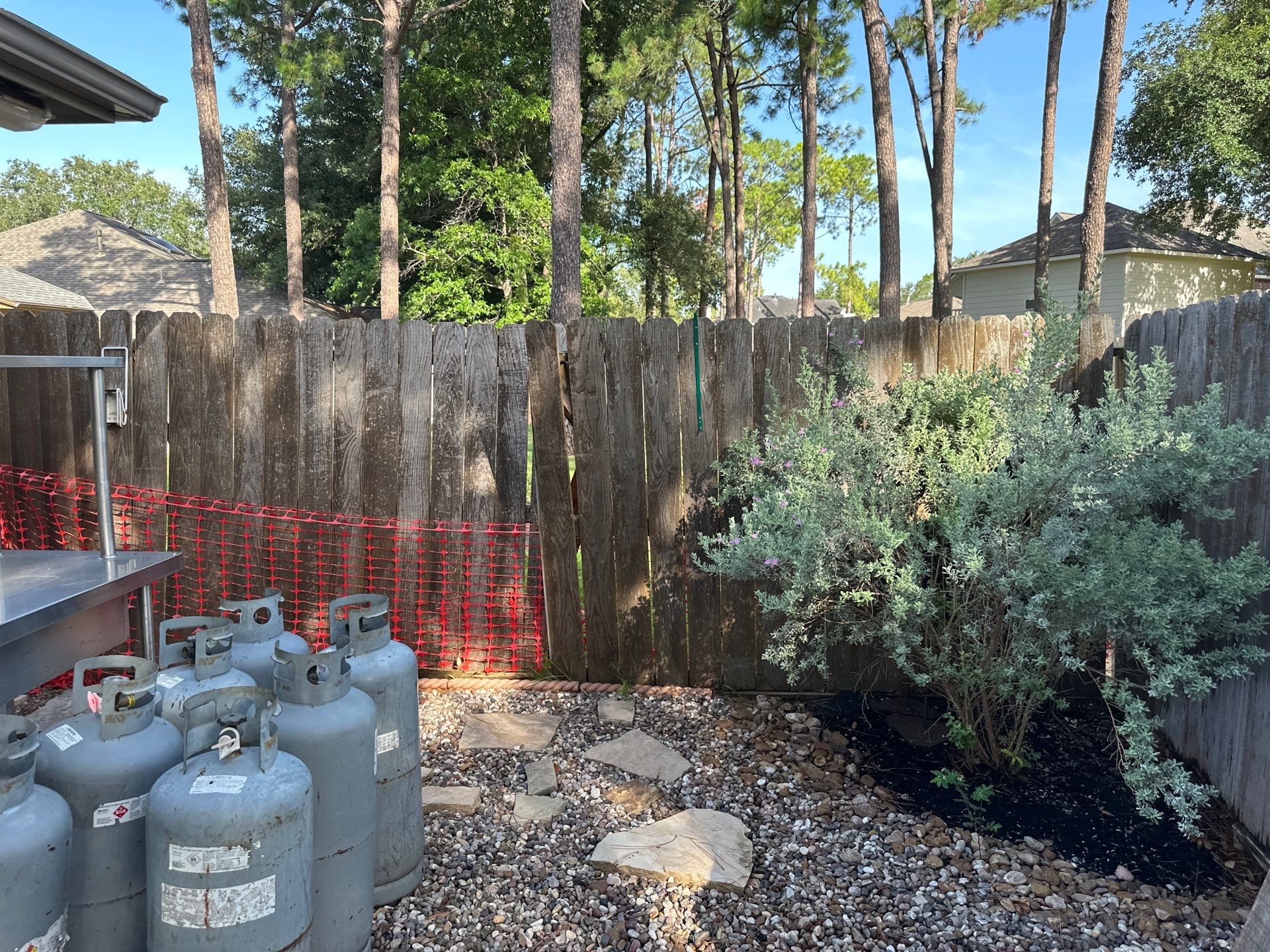 Wood fence project in Cypress by Tim's Fences