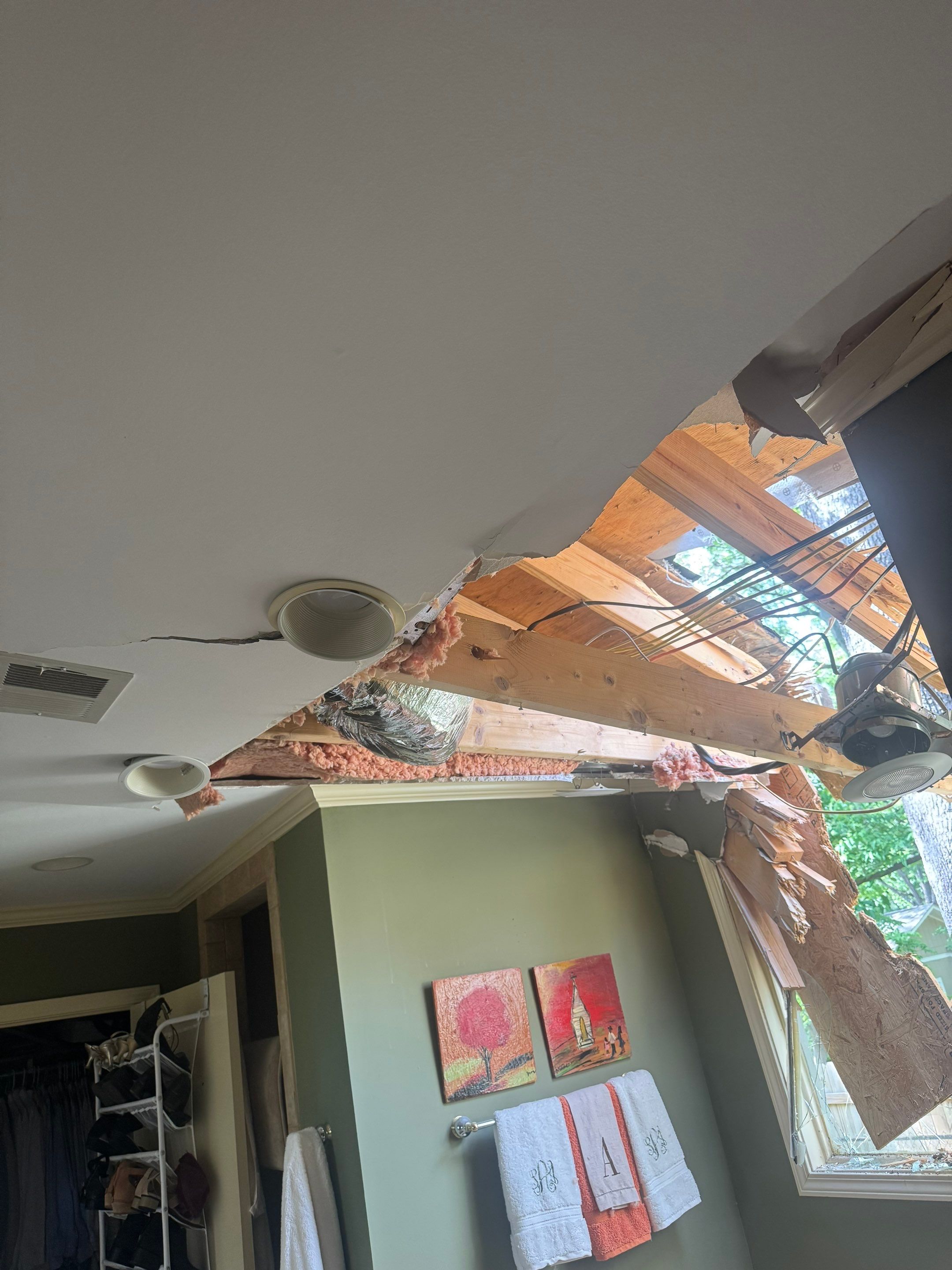 Tree Damage Restoration and Asphalt Shingle Roof Replacement in Memphis by Revival Roofing Services