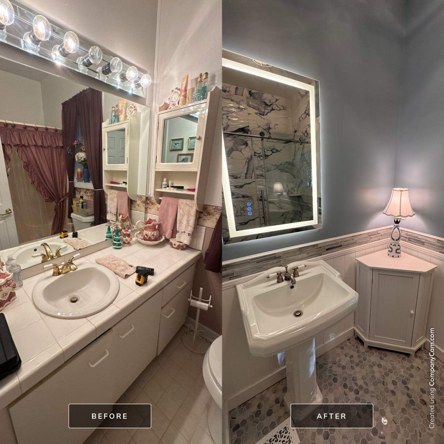 Guest bathroom renovation by Prudencio