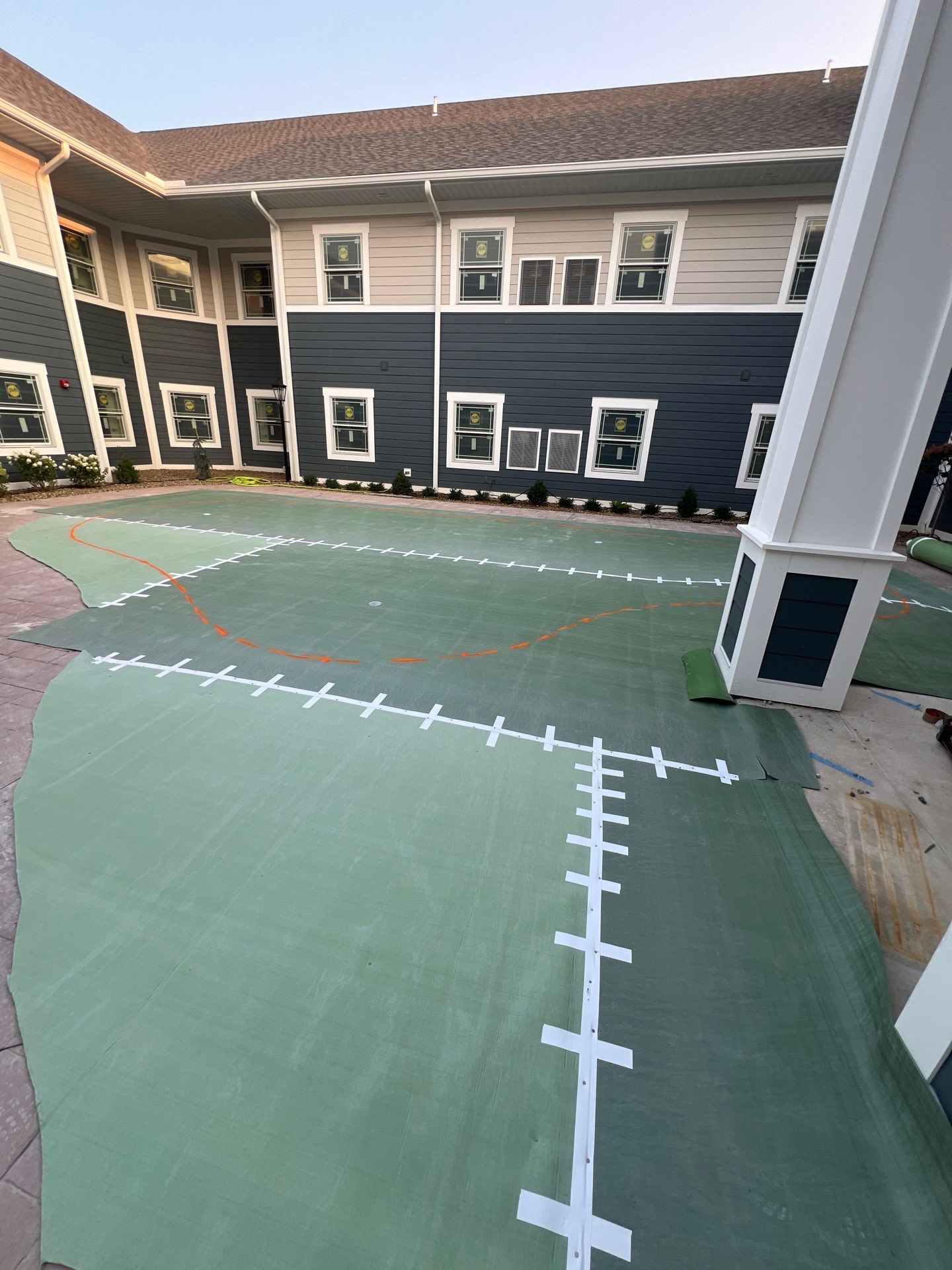 Senior Living Synthetic Golf Green Installation at Saybrook Inn by Southwest Greens Midwest