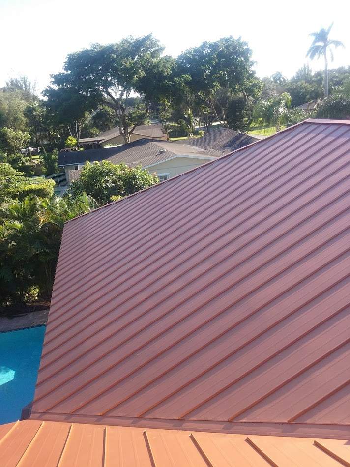 Residential Roofing Installation using 1" Nail strip metal roof by BLUES BROTHERS CONSTRUCTION CORP