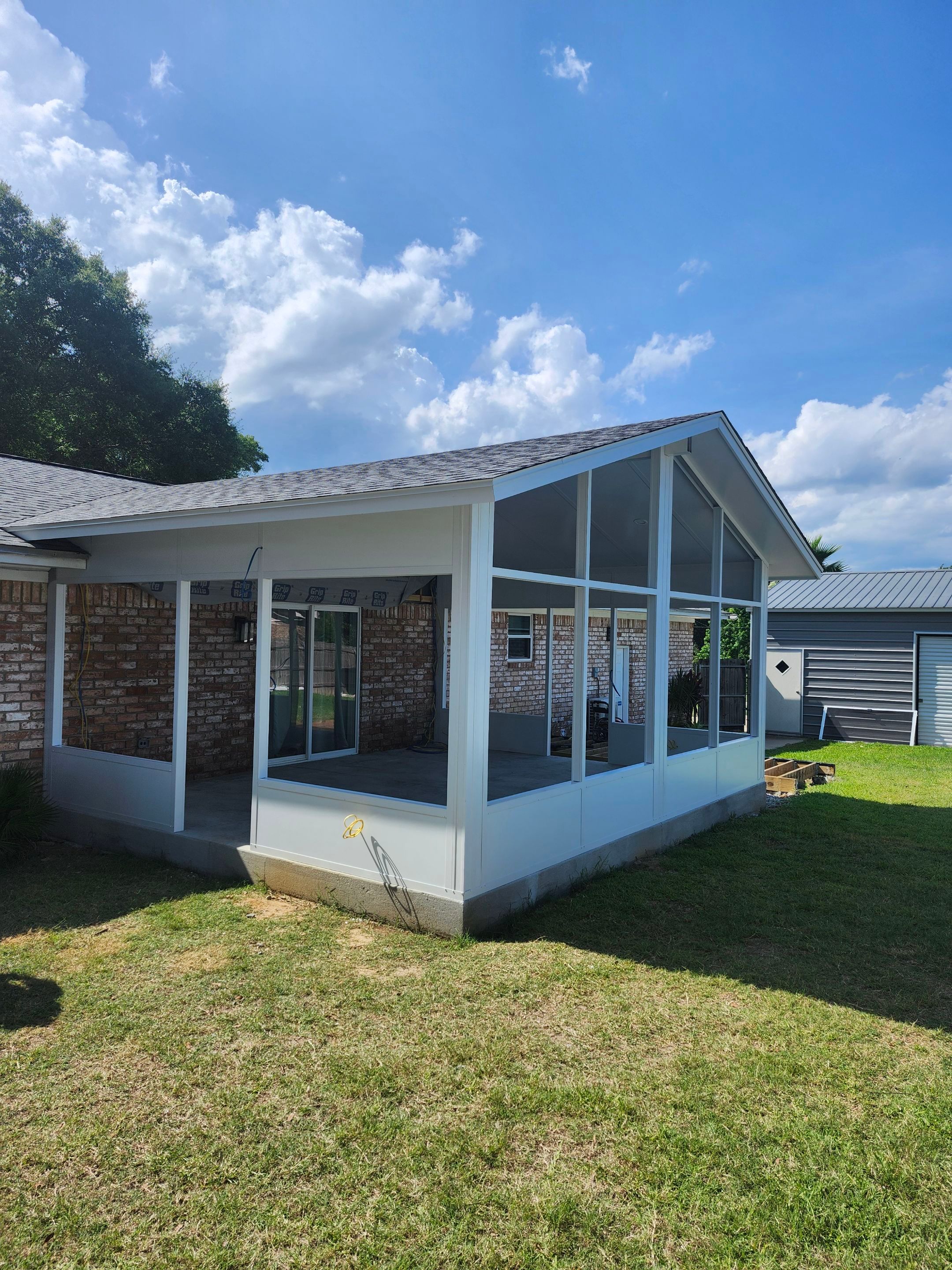 Cathedral Glass Room w/Adjoining Patio Cover by Titan Sunrooms