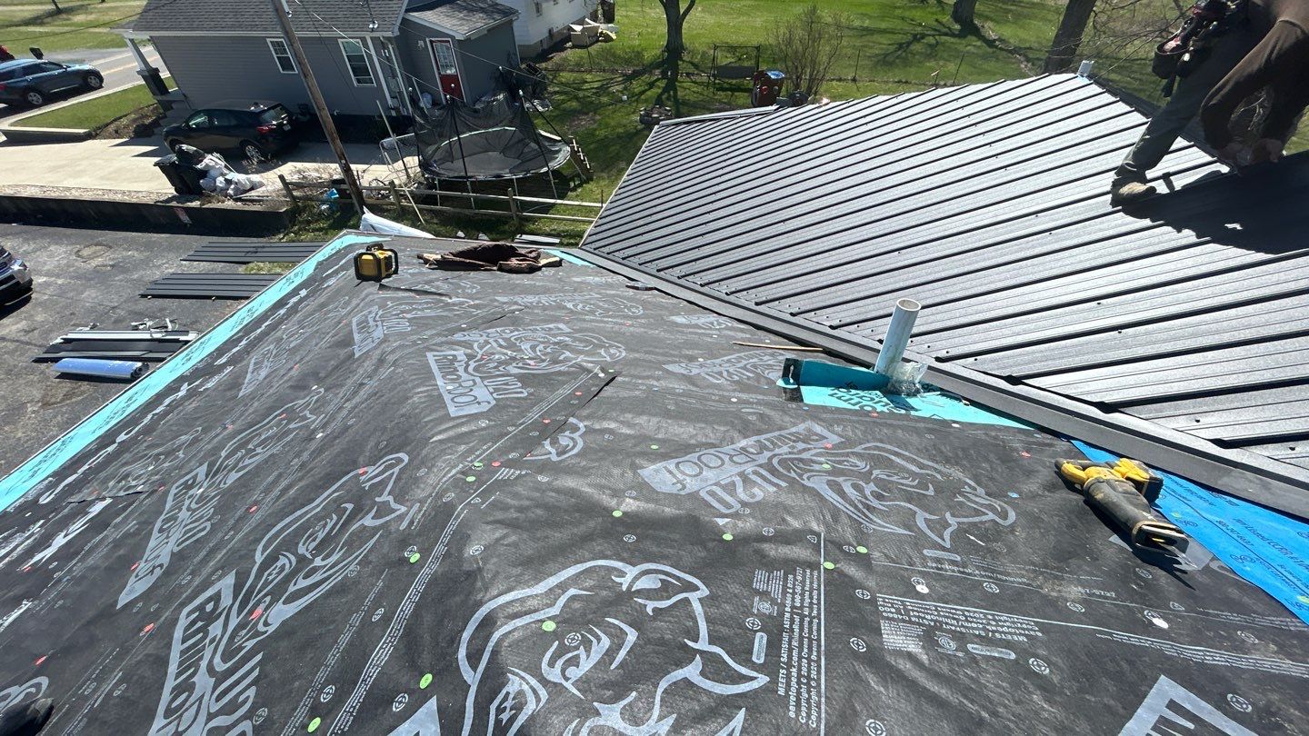 Commercial Roofing Installation using Performance Panel Metal - Frost Black by RoofX 