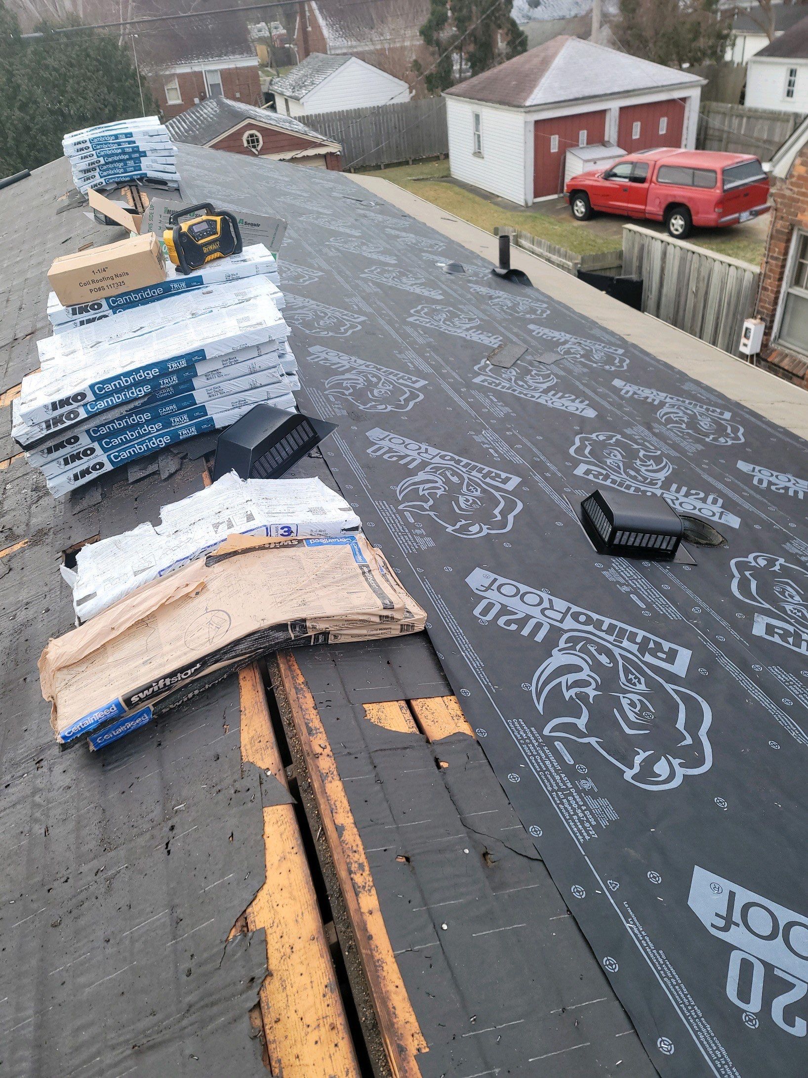 Residential Roofing Installation using IKO Dual Black by JNR Roofing LLC