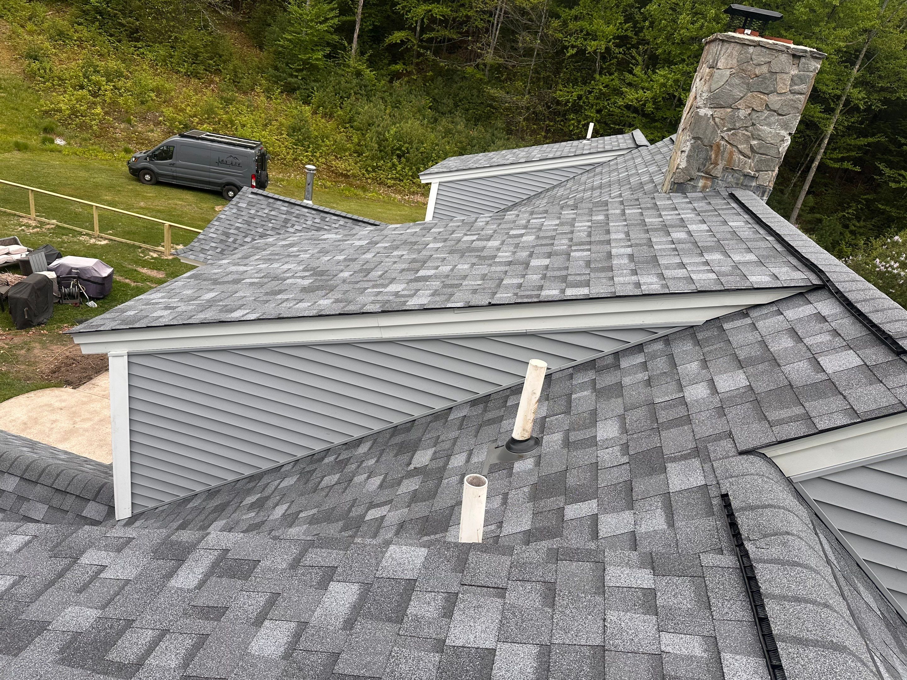 Owens Corning Asphalt Roof Replacement in Deerfield, NH by Tall pine roofing
