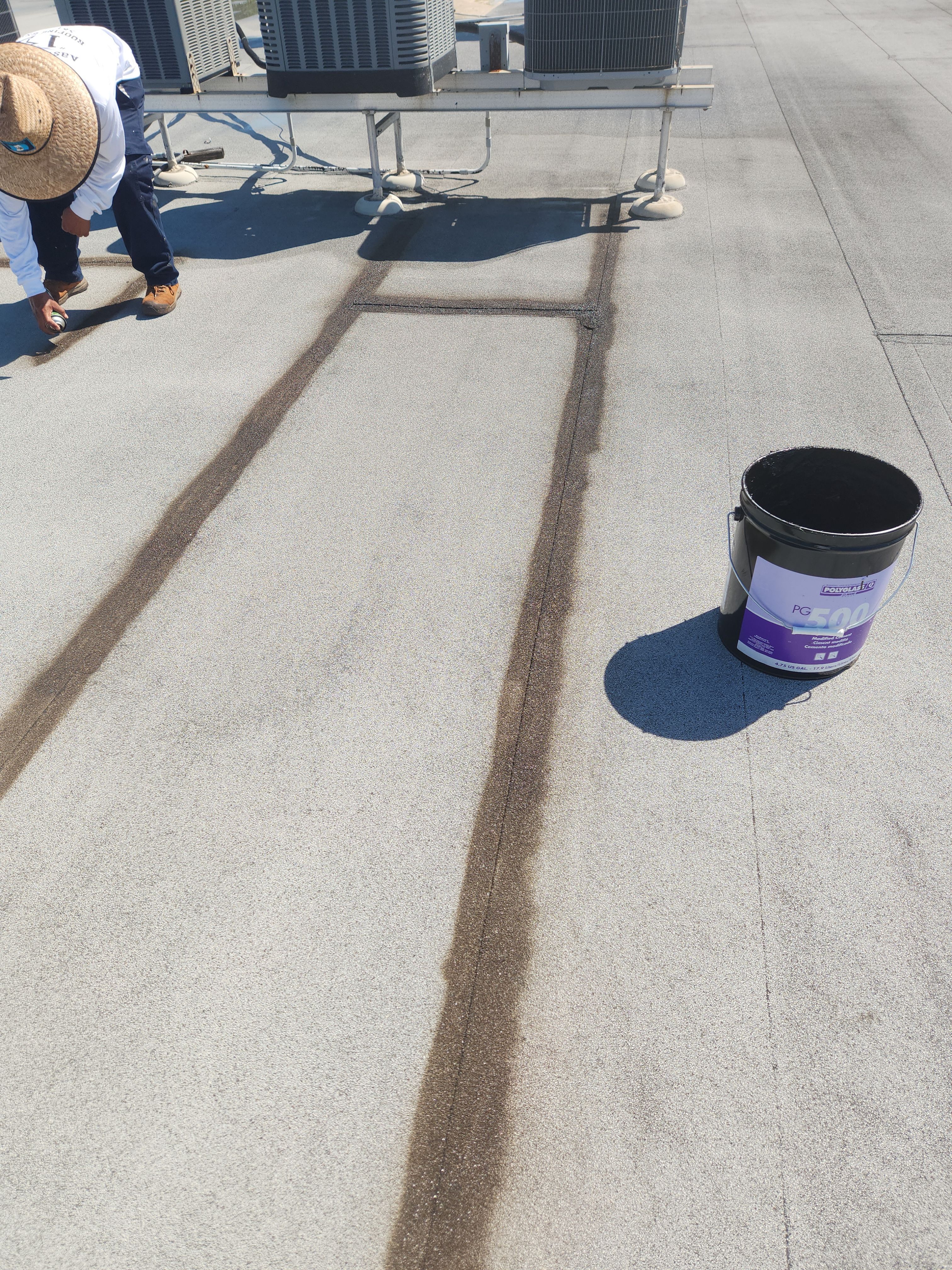 Commercial Roof Repair using Certainteed Flintlastic SA Roofing System by Aastro Roofing