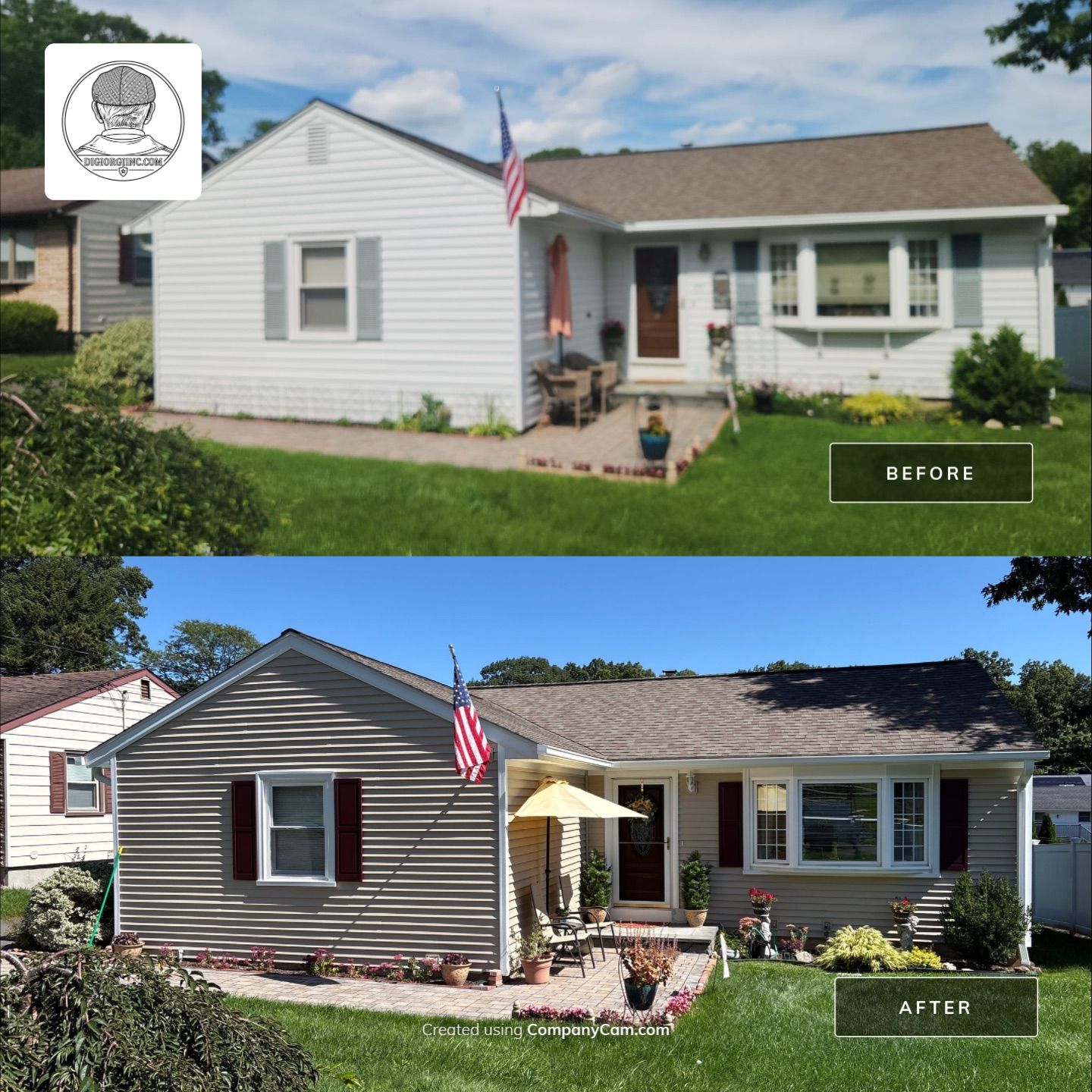 Siding Refreshment Using Cert. D/4 Clapboard in Savannah Wicker by DiGiorgi Roofing and Siding Inc