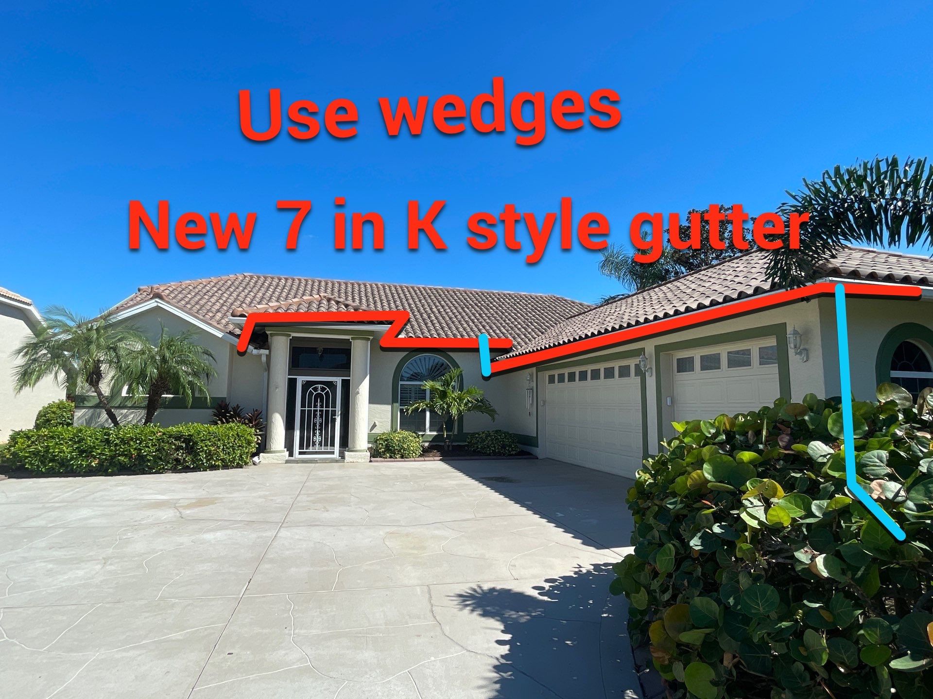 Modern 7 inch K-Style Gutters in Fort Myers FL by Gutter Professors