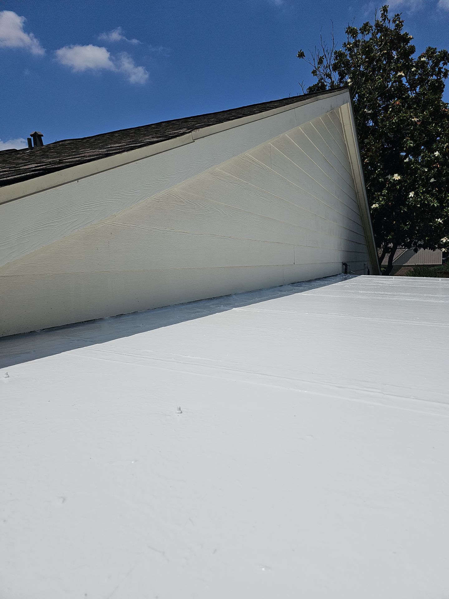 Silicone Roof Coating Project in Katy by Roofing Technologies Unlimited