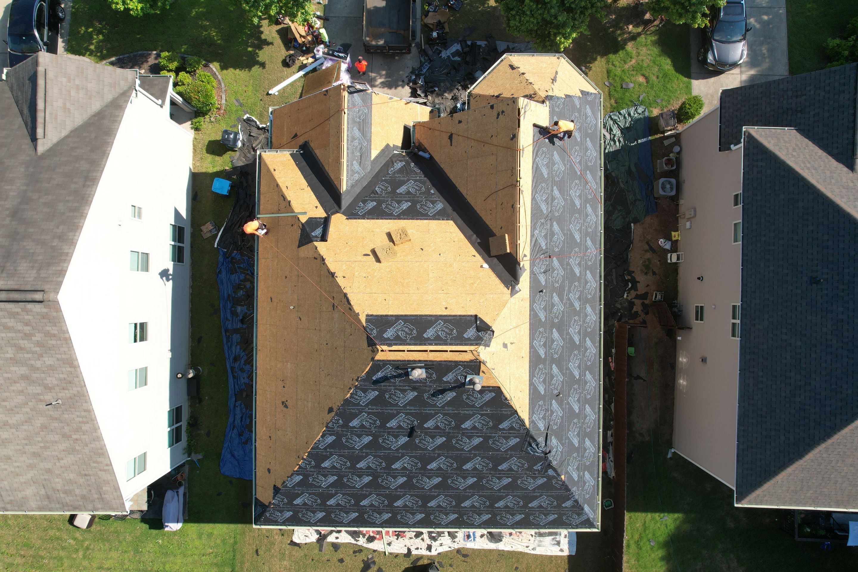 Residential Roof Replacement using Owens Corning TruDef Driftwood by Inspector Roofing and Restoration