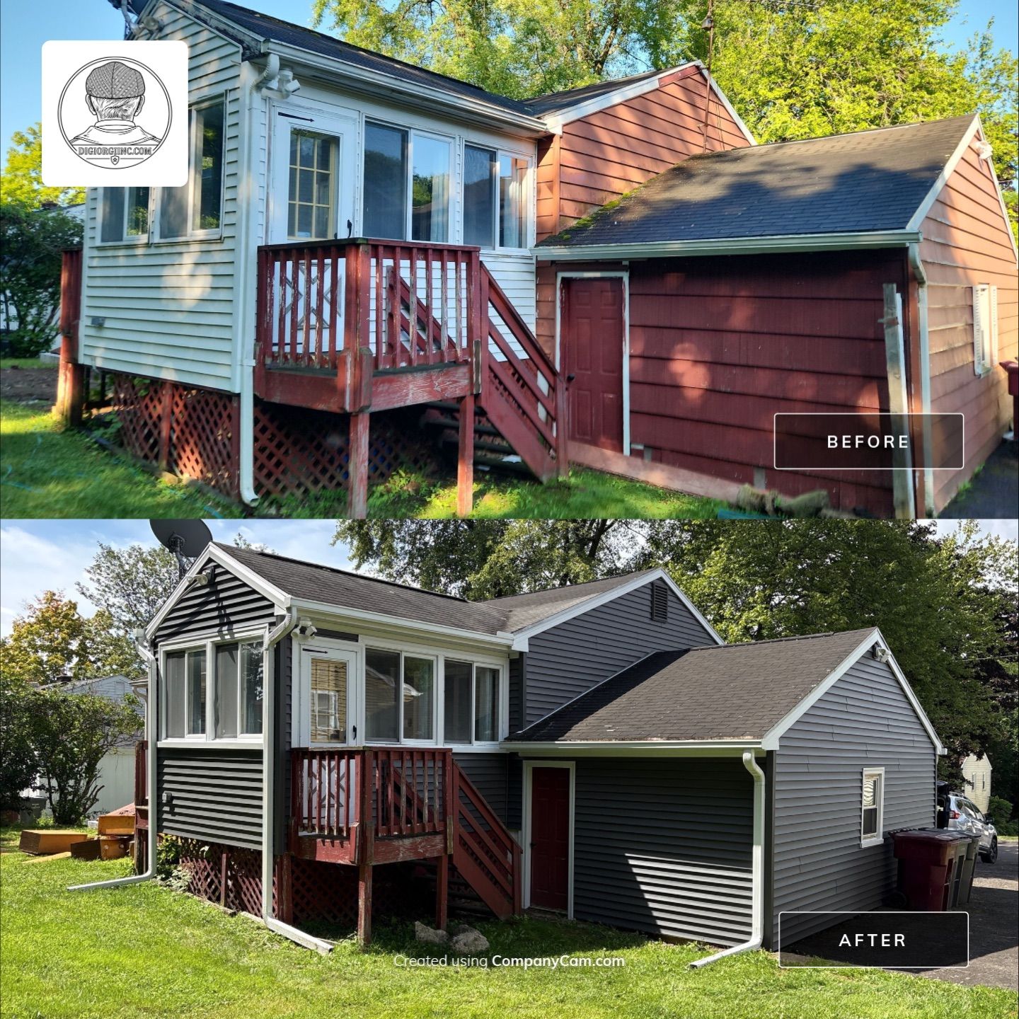 Siding Refreshment Using Cert. Monogram D/4 x 12'6'' Clapboard, Smoky Gray by DiGiorgi Roofing and Siding Inc
