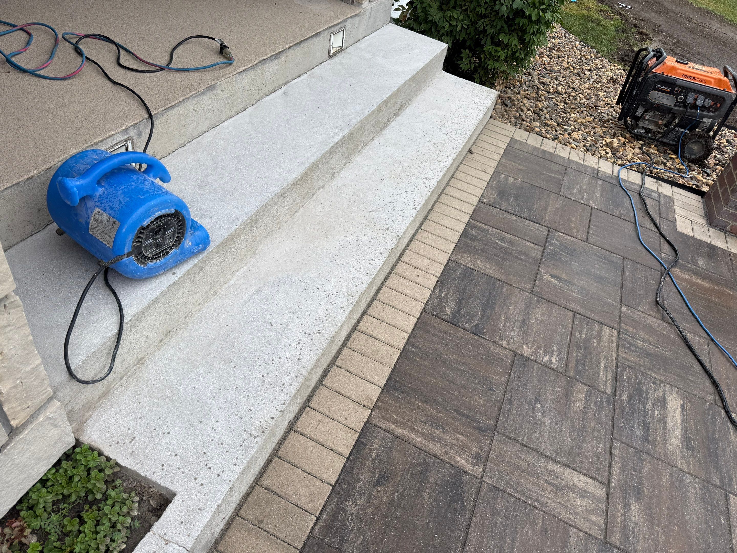 Sioux Falls Patio Concrete Coating and Porch Step Repair by Select Painting, Coatings & Garage Cabinets