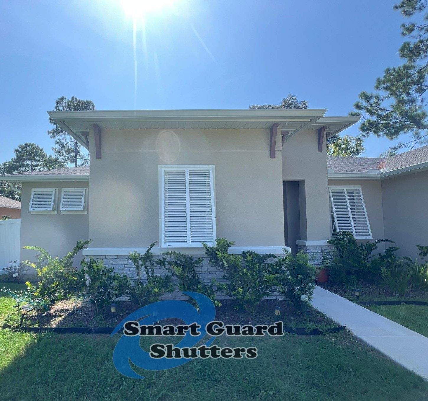 Hurricane Protection in White by Smart Guard Shutters