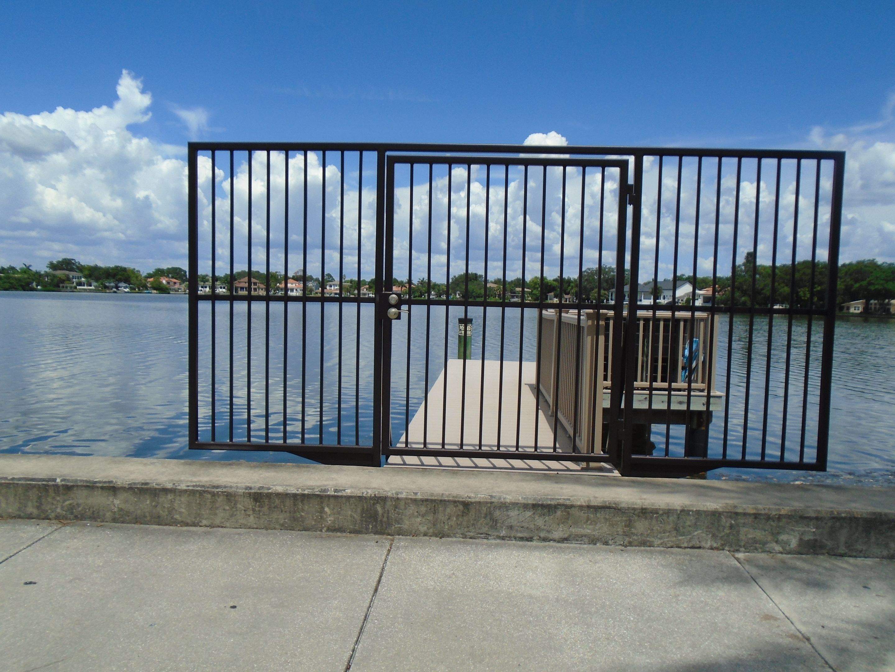 Aluminum Fence Installation using 3 Rail Aluminum Puppy Picket Fence by Asap fence and gates, LLC