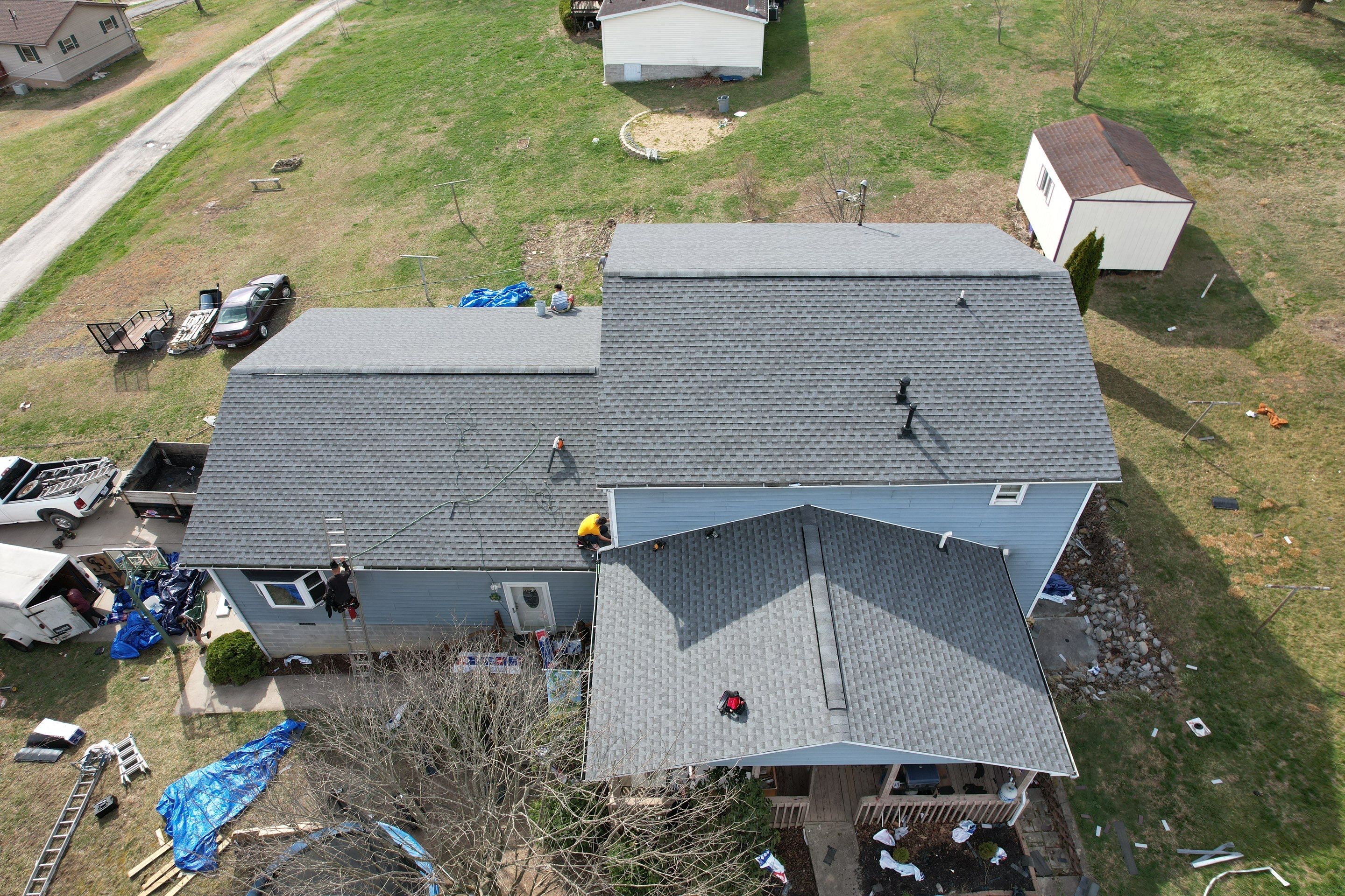 Residential Roofing Installation using GAF Timberline HDZ Pewter Gray by Rainstoppers Roofing