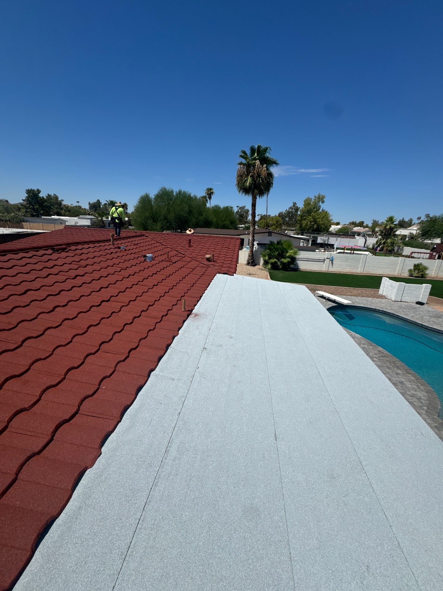 Terracotta Stone Coated Steel by Reimagine Roofing