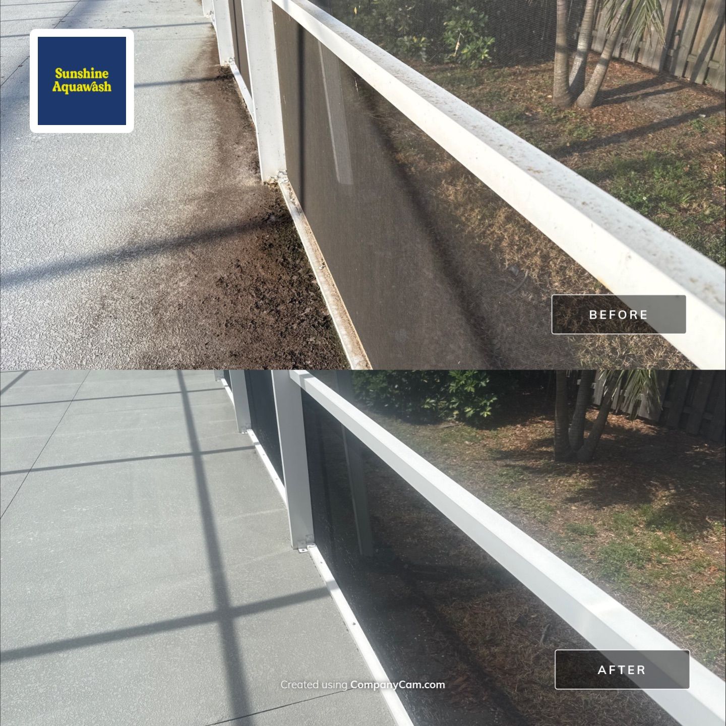 Painted Pool Deck & Pool Cage Cleaning in Allendale – Bradenton, FL by Sunshine AquaWash